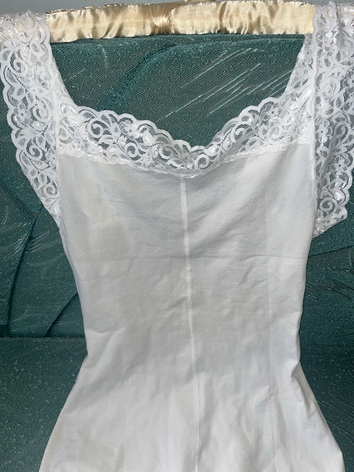 Samsara Body Shaper XL Cachetero White Lace Bodysuit Shapewear Teddy Cheeky