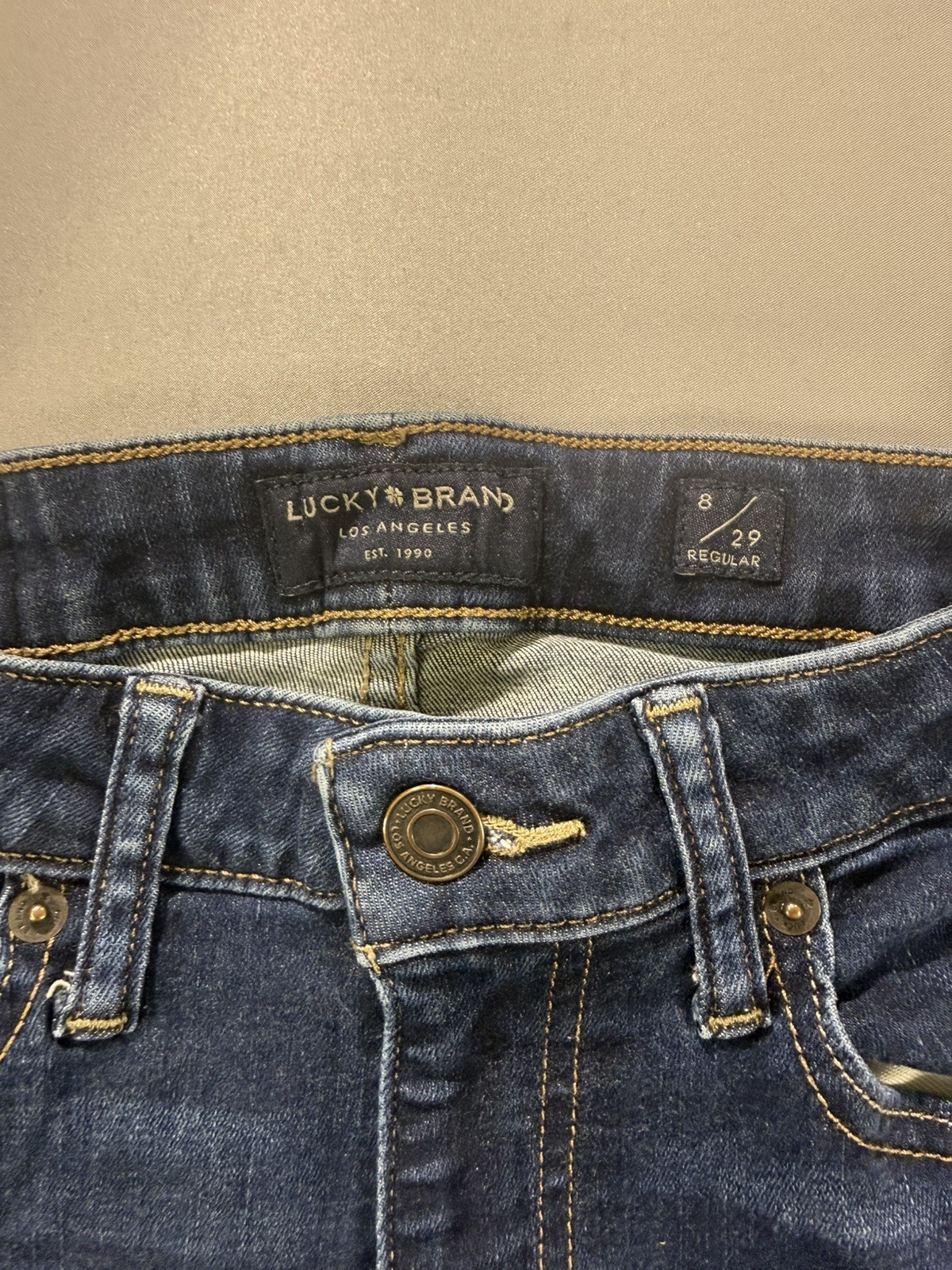 Lucky Brand Womens Dark Wash Denim Mid Rise Skinny Ankle Jeans Size 8/29