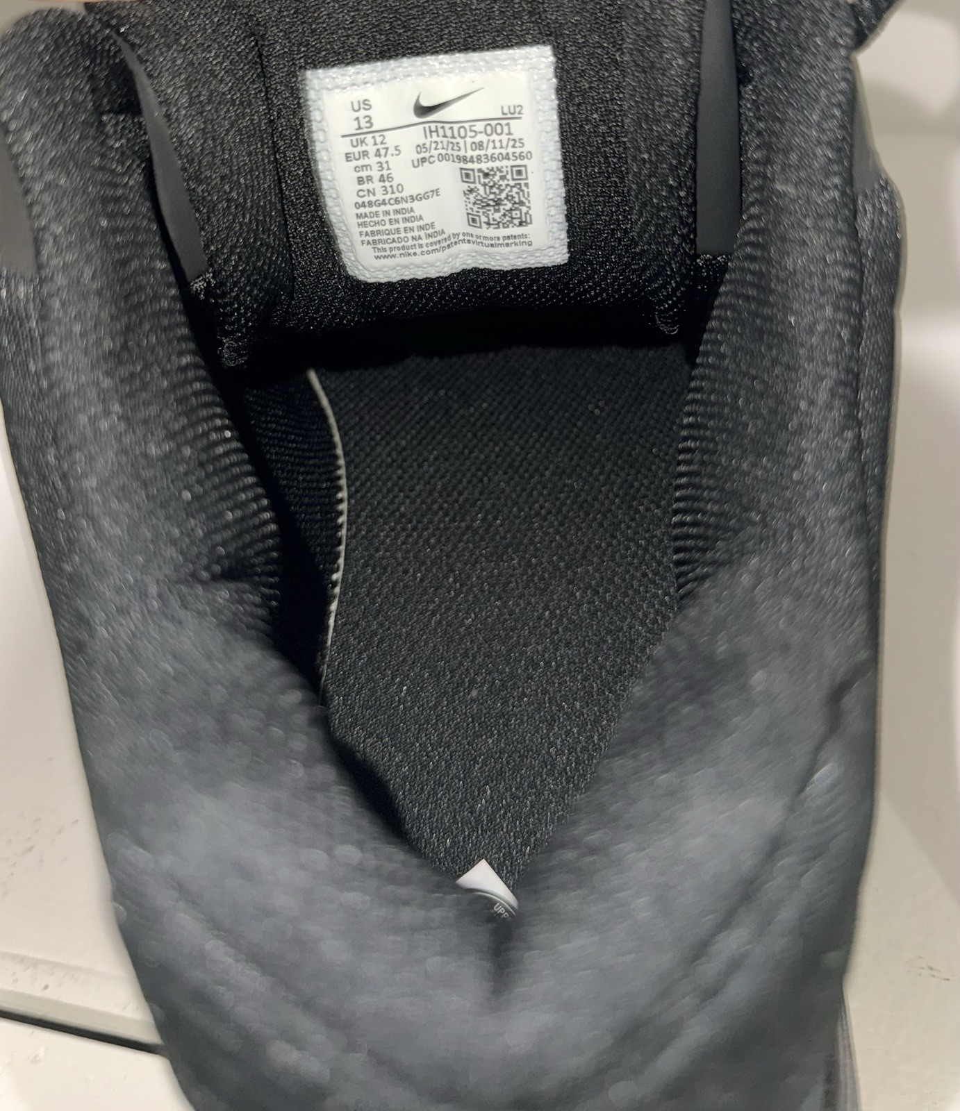 Nike Precision 8 MID Men’s Black/Black/Black Low Top Lace-Up Sneaker Rubber