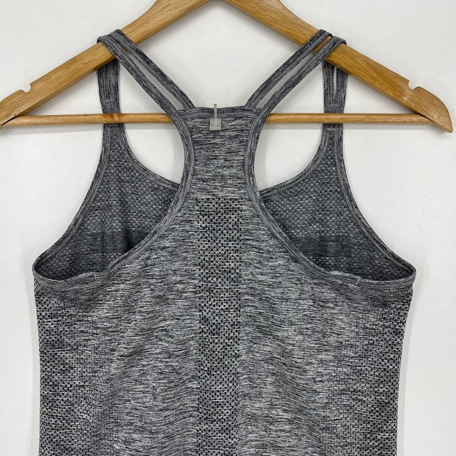 Nike Dri-FIT Womens Space Dye Racerback Tank Top Grey Black Size XS