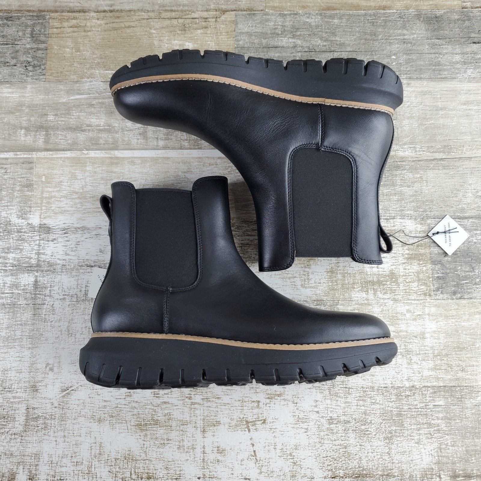Cole Haan Zerogrand Rexanna Womens Chelsea Boot Sz 10 Black Leather Elastic Gore