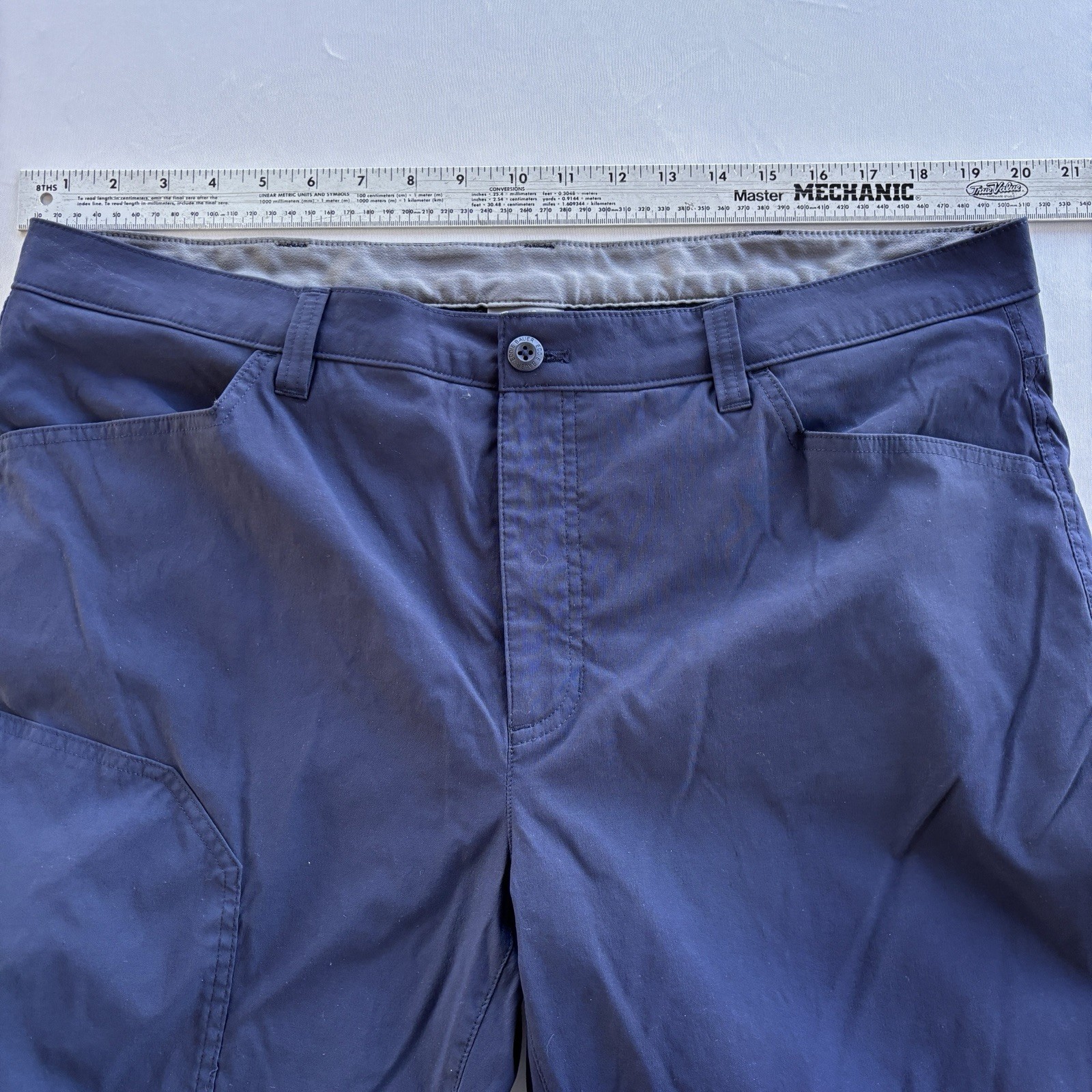 Eddie Bauer Mens Fleece Lined Tech Pants Blue Stretch W40 L32 Winter