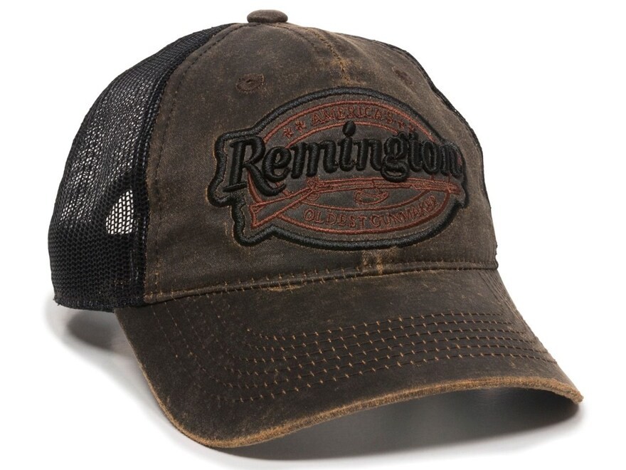 Remington Mens Weathered LC Logo Hat Dark Brown/Black