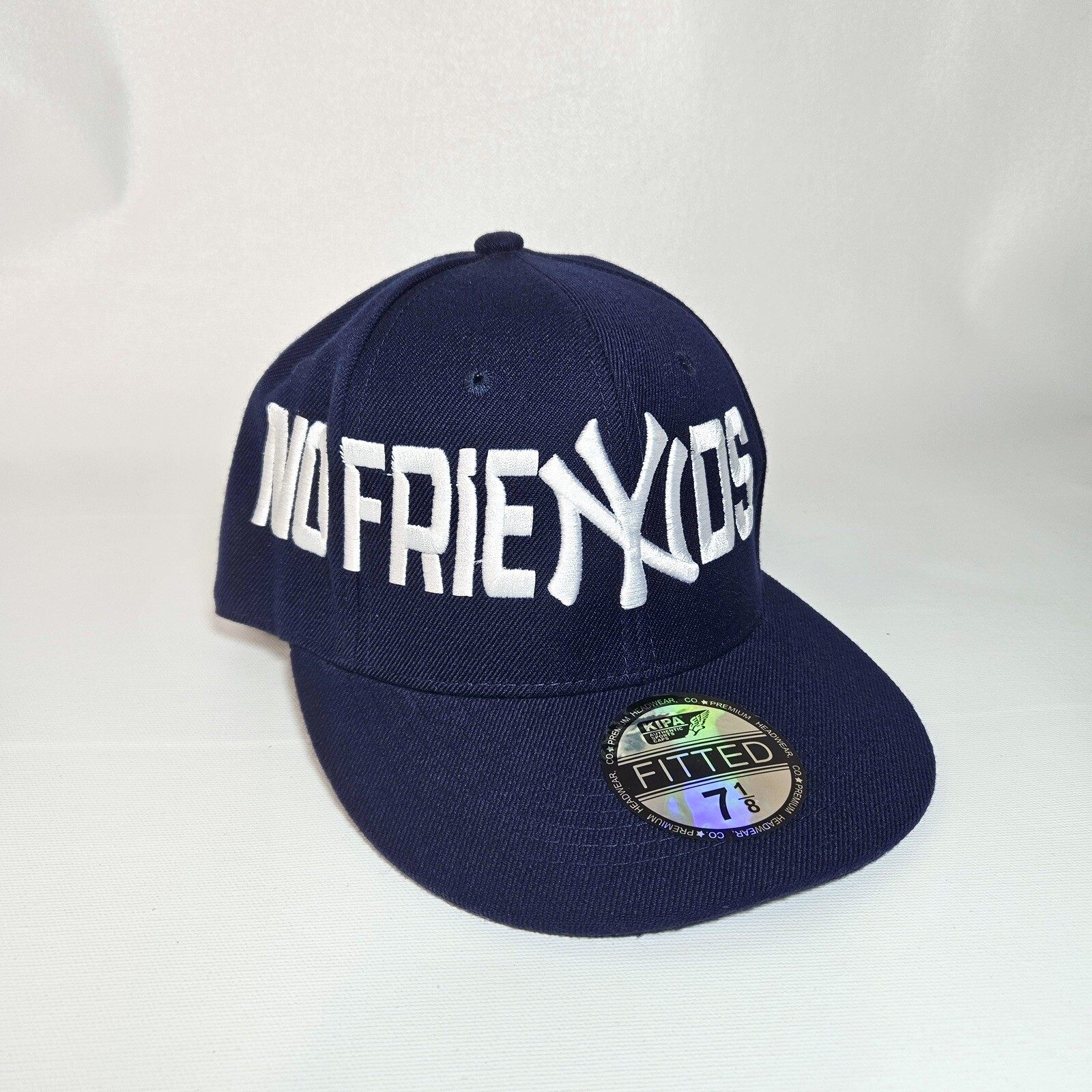 No Friends Phase 1 Baseball Cap Premium Headwear Kipa Hat Navy Blue Size 7 1/8