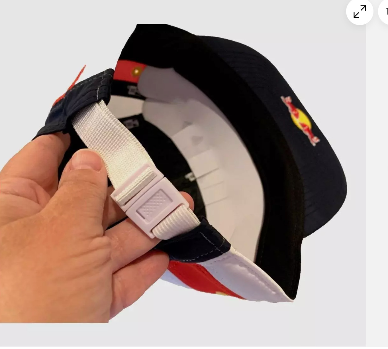 R 5-Panel Navy, White & Red Camper Cap.. F1 Racing. BMX. MotoGP. Supercross.