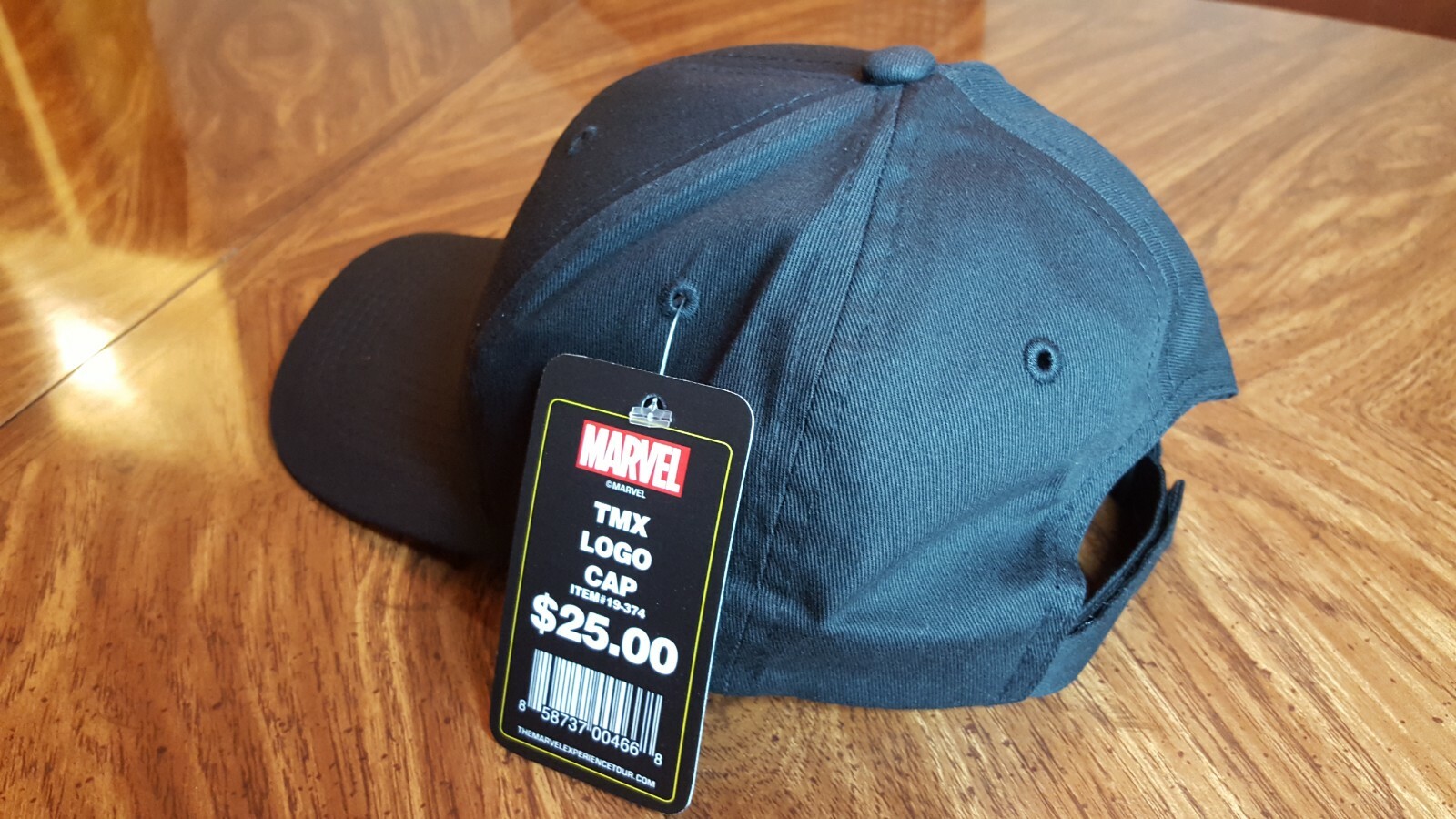MARVEL LOGO CAP – Black Adjustable Size Hat -The Experience Convention Comic Con