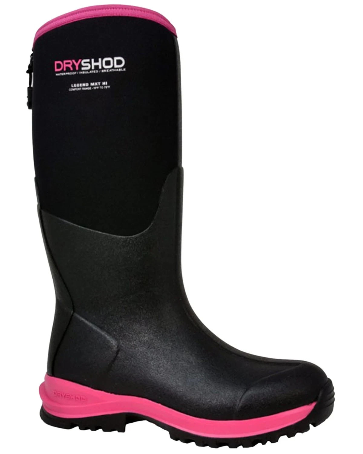 Dryshod Women’s Legend MXT Rubber Boot – Soft Toe – LGX-WH-BKPN