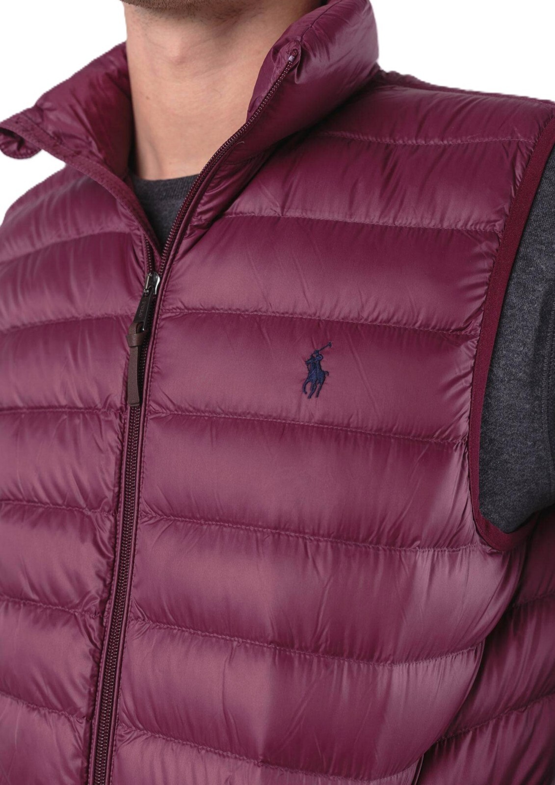 *NWT – POLO RALPH LAUREN Mens Down Full Zip Packable Puffer Vest – WINE RED