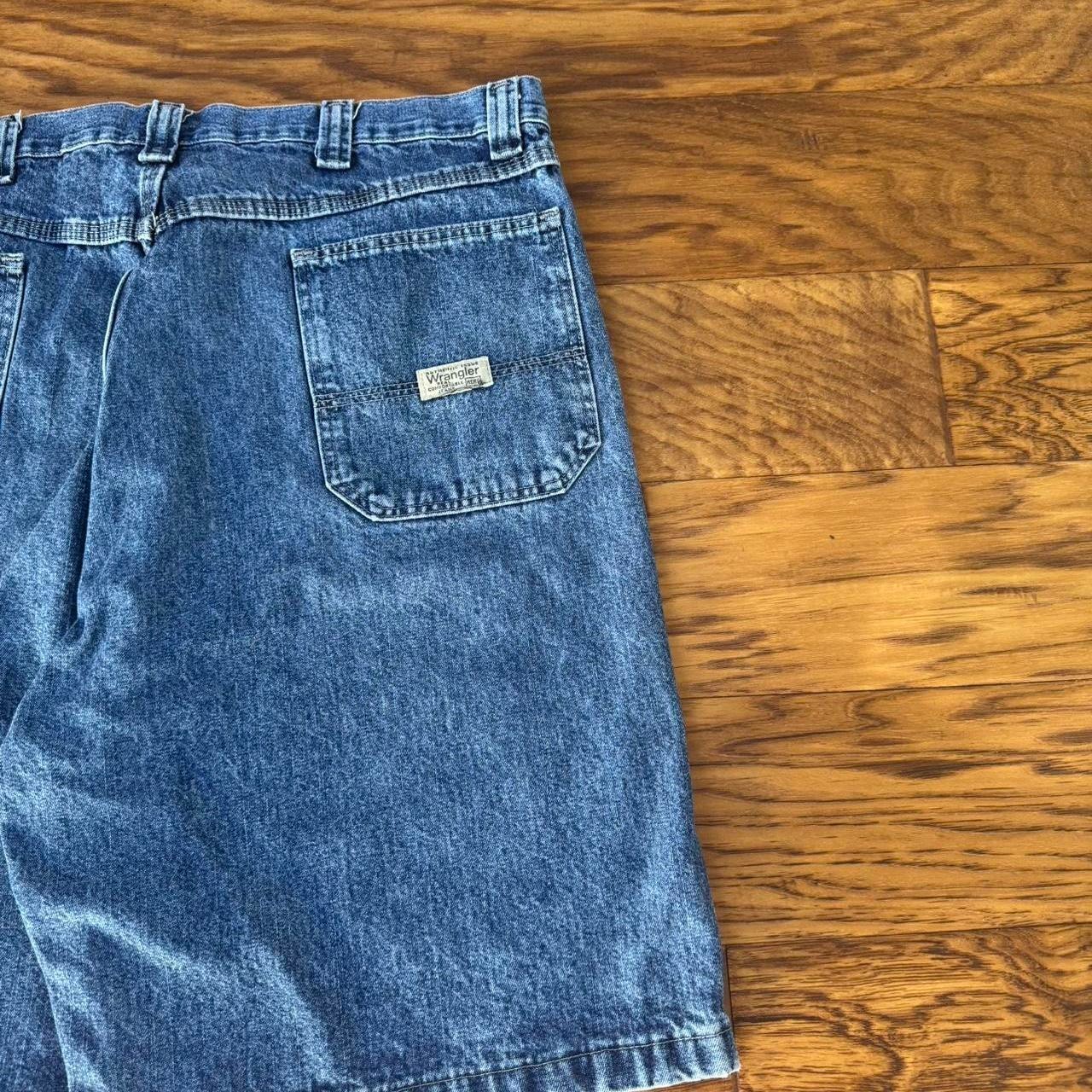 Wrangler Hero Mens Blue Denim Carpenter Shorts Hammer Loop Carpenter size 38
