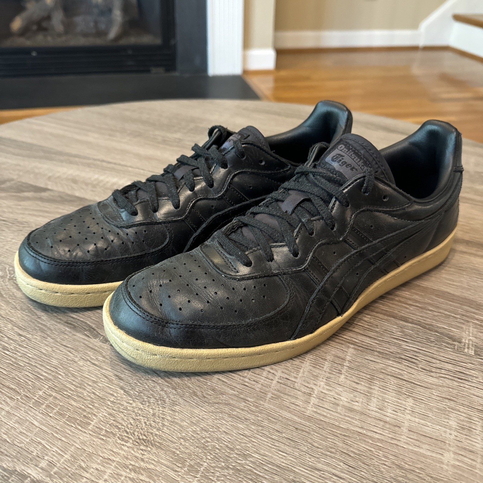 Asics Onitsuka Tiger GSM Leather Lifestyle Sneakers Black Men’s Size 11 D7H1L