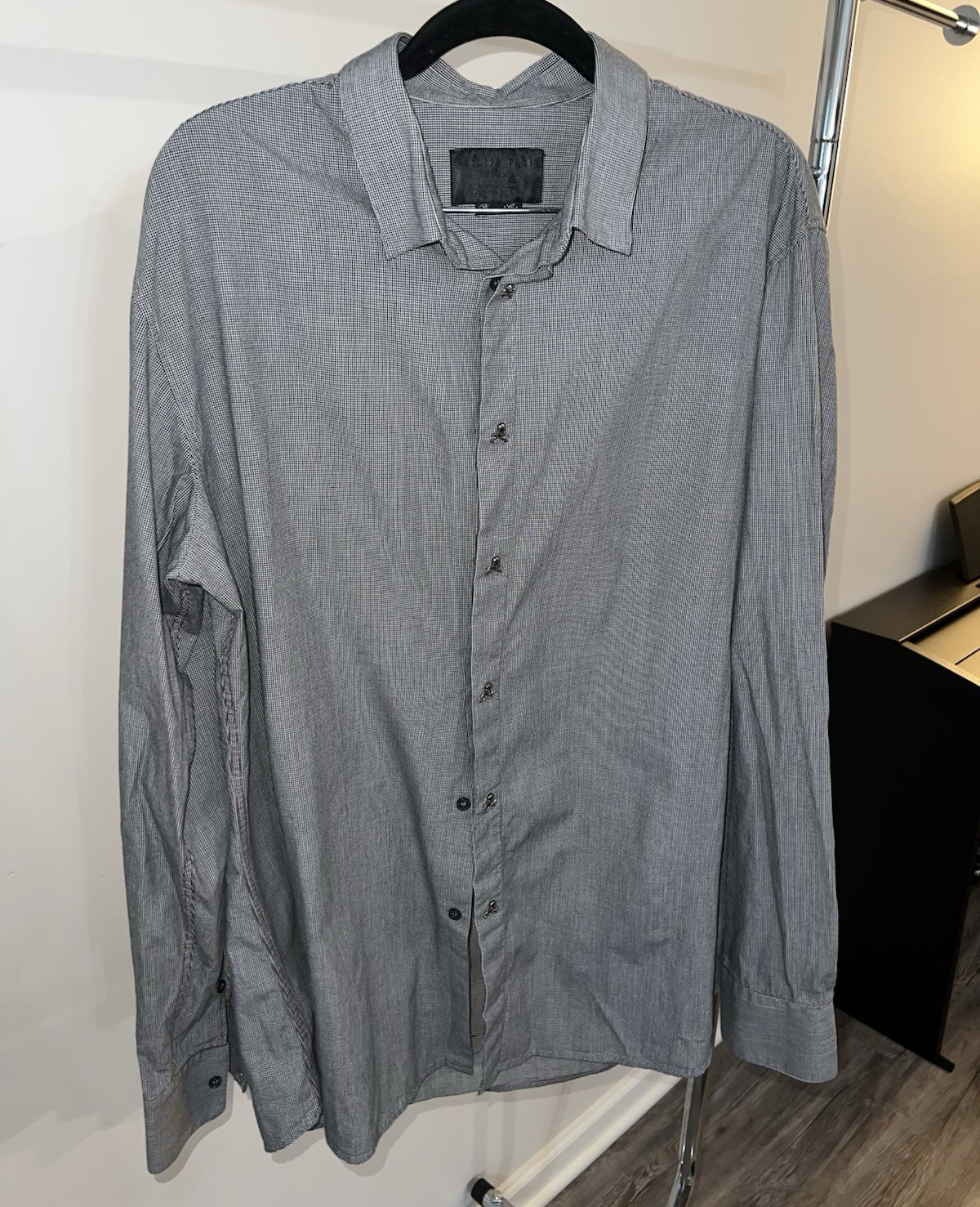Authentic Philipp Plein Men’s Long Sleeve Button-Up Shirt