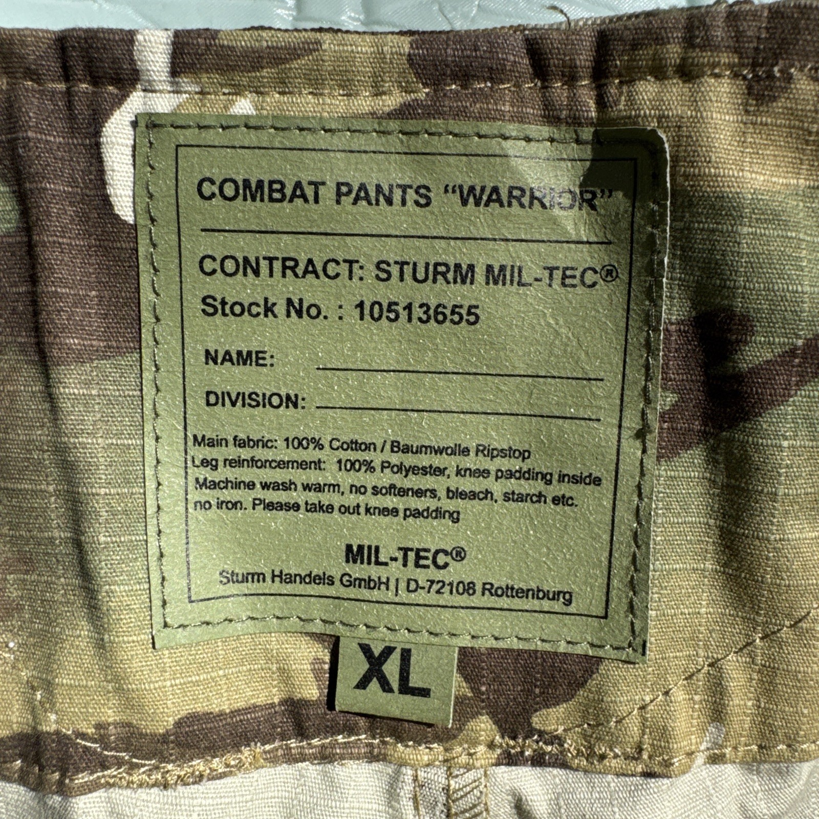 XL Mil-Tec Tactical Trousers Warrior Knee Pads Airsoft Combat Pants Woodland