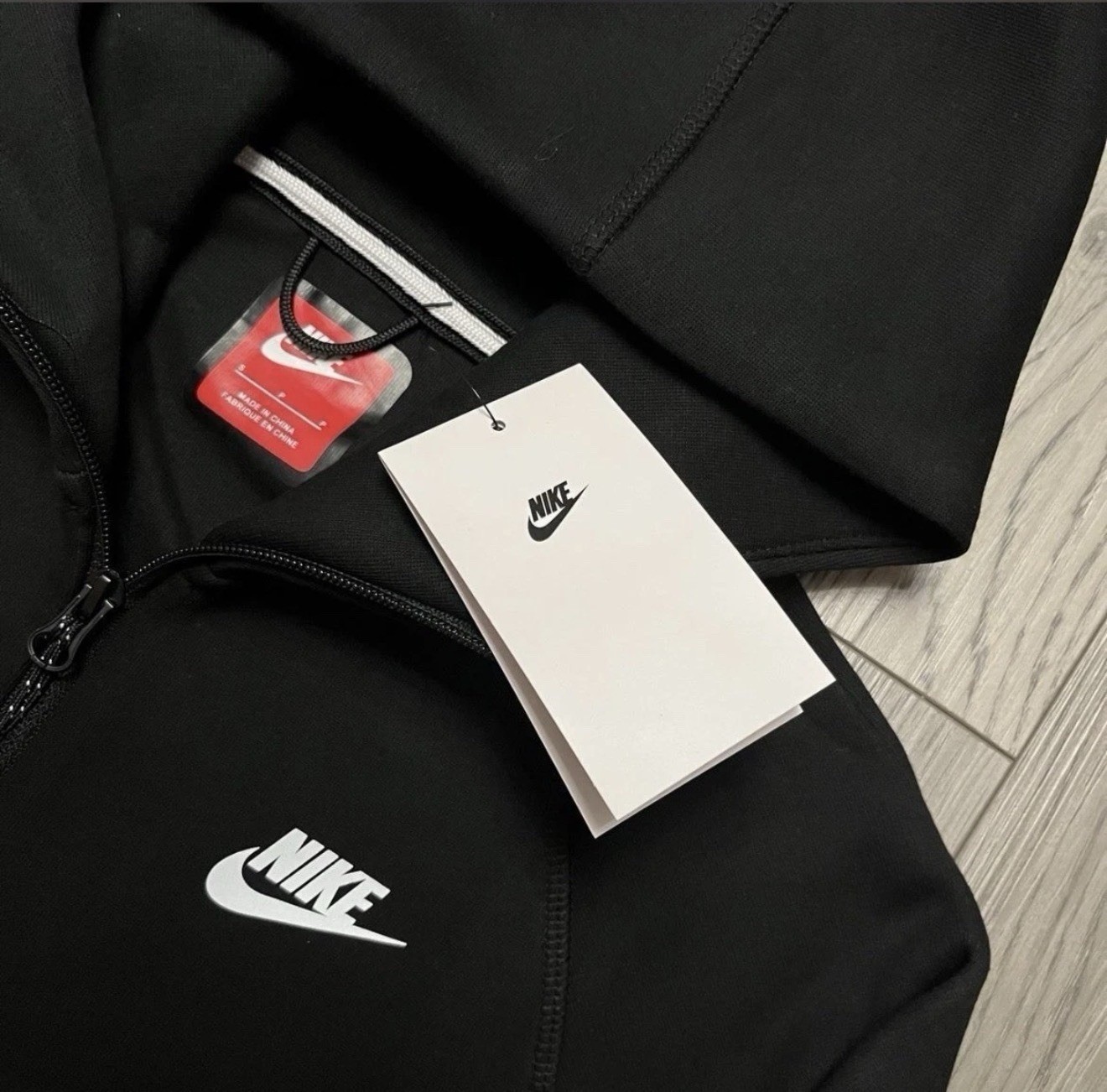 Nike Tech Fleece Black Reflective 2-Piece Set Tracksuit Medium