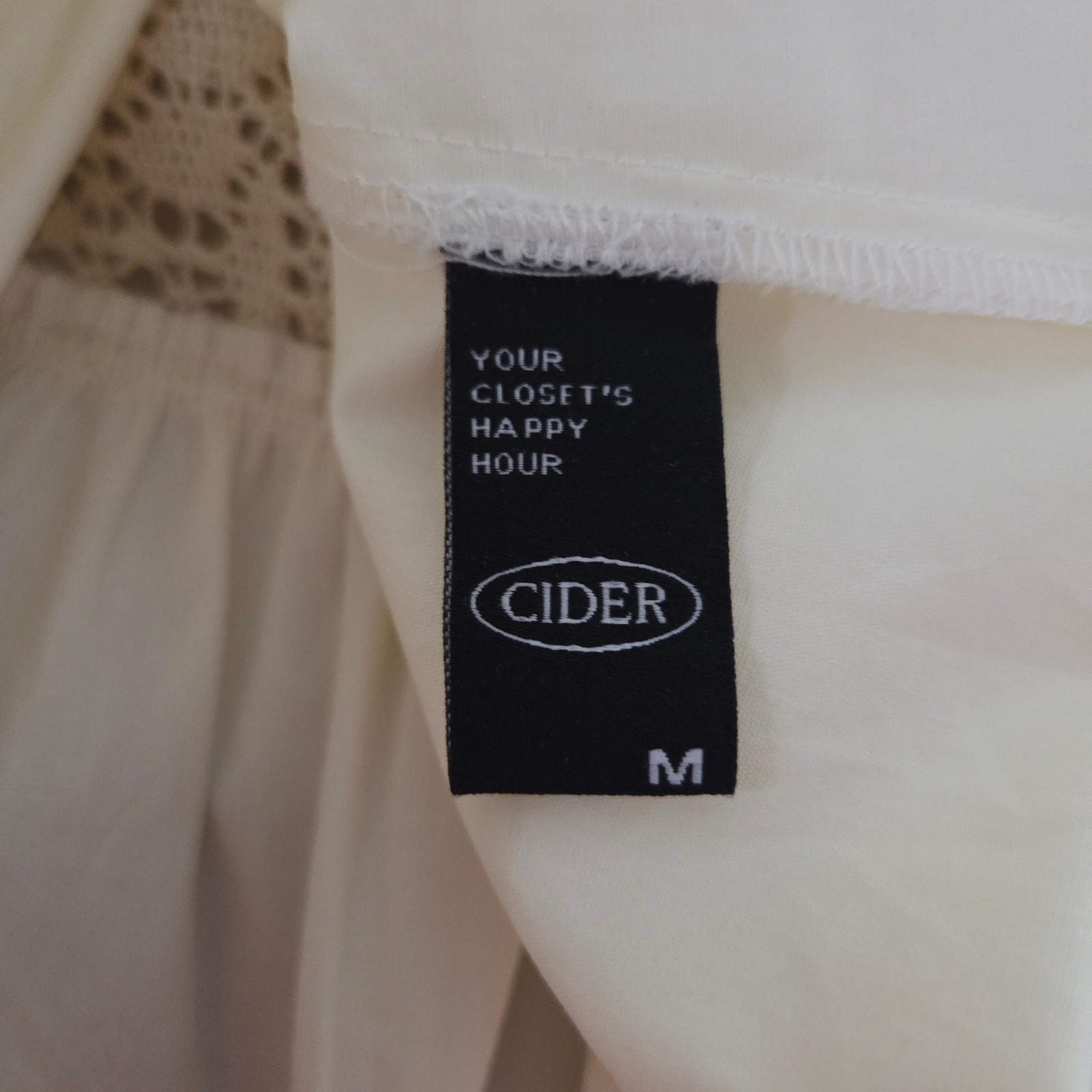 Cider Crochet Trim Tie Bodice Milkmaid Dress Coquette Cottagecore Renfair MEDIUM
