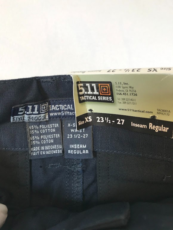 NWT 5.11 Tactical Men’s TDU Rip-Stop Poly/Cotton Navy Pants #74003, Size XS