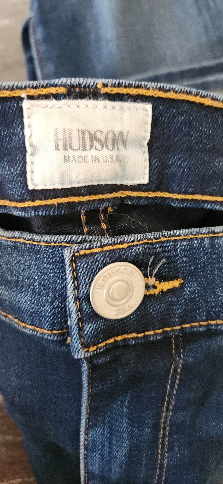 Hudson Womens Jean Nico Midrise Super Skinny Sz 26 Distressed Dark Wash