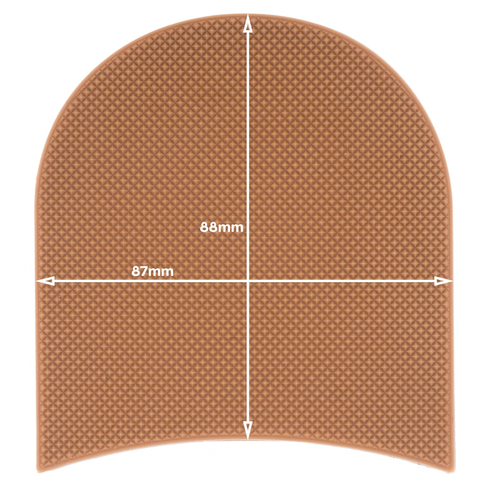 Brown 8.7cm x 8.8cm Rubber Shoe Boot Heel Cap Sole Plate Repair Set Anti Slip