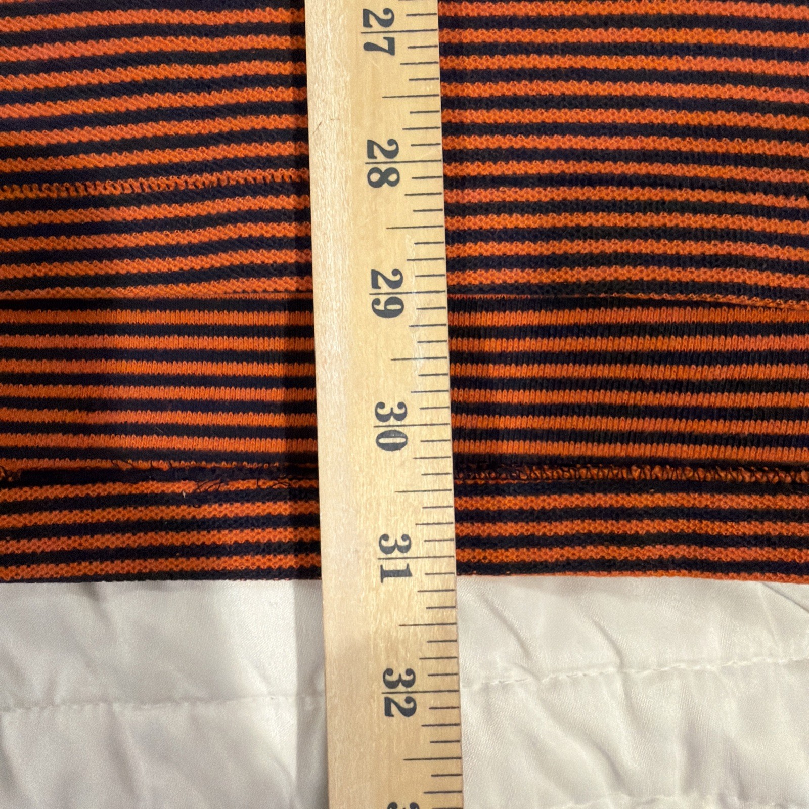 Vintage Russell Athletic Auburn Tigers Polo XL Made In USA Striped Blue Orange