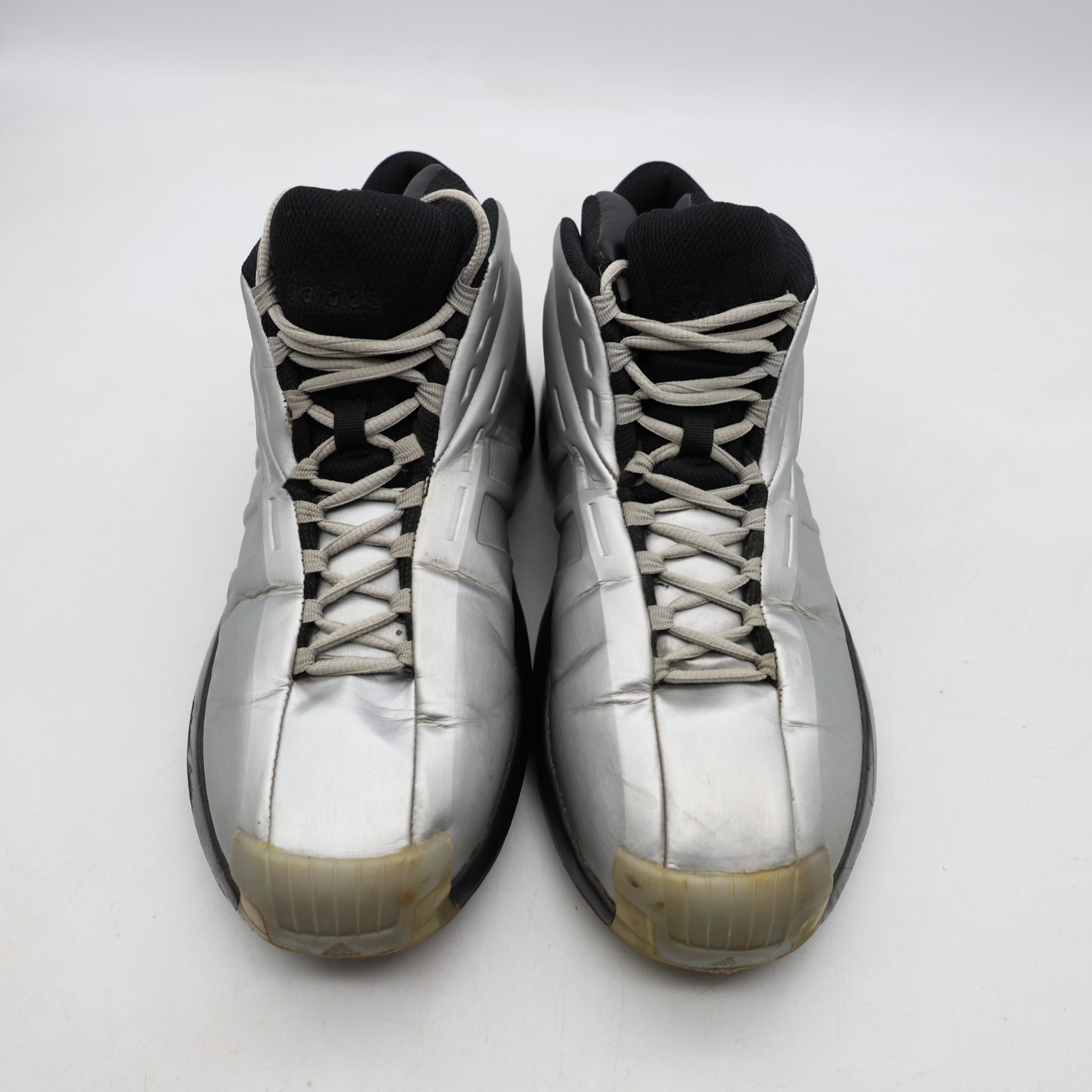 Adidas Kobe Crazy 1 Metallic Silver Men’s Size 11 Grey Black Athletic Sneakers