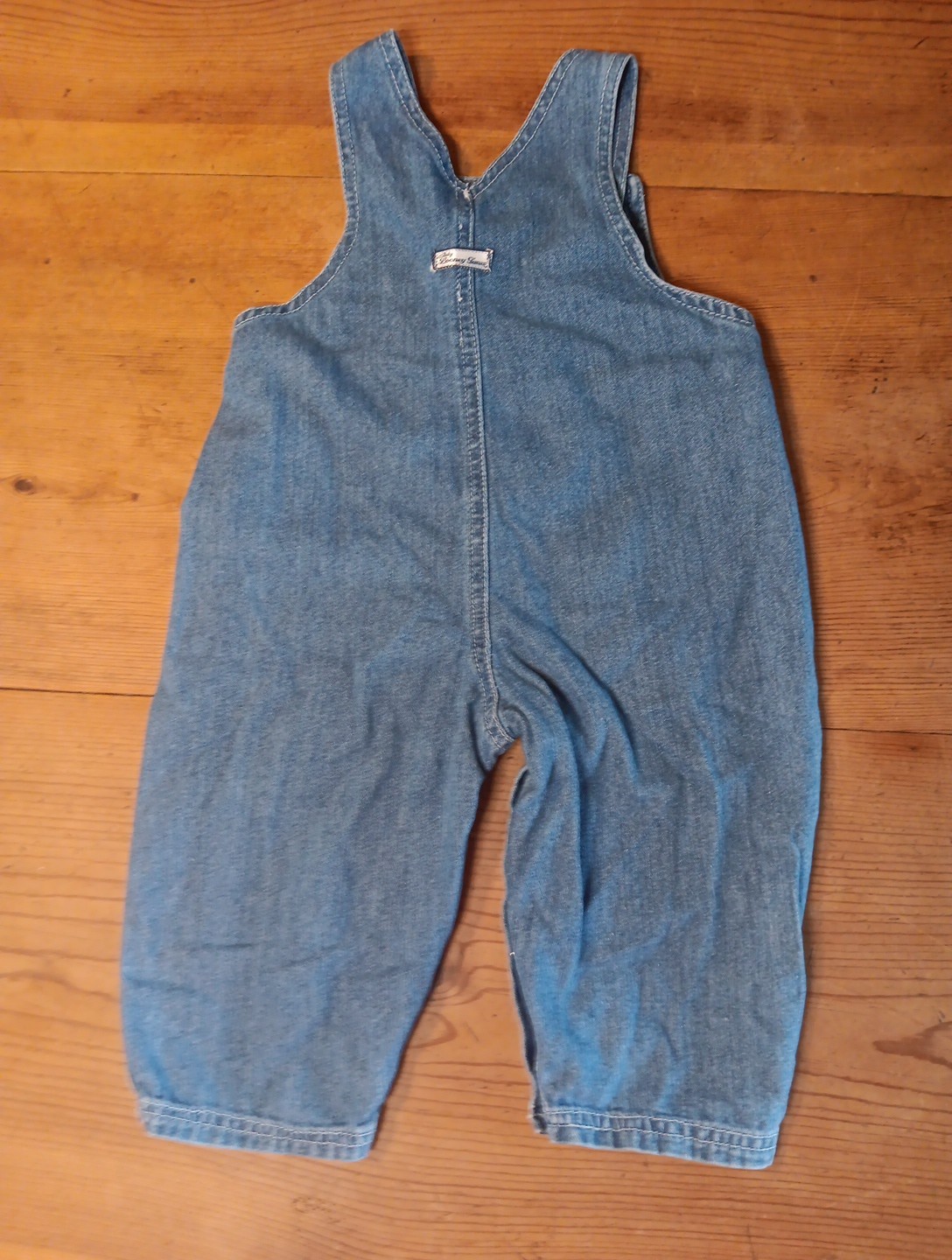 Looney Tunes Bugs Bunny Denim Overalls Baby 12M Girl Boy Vtg 90s 3D Jean Snap