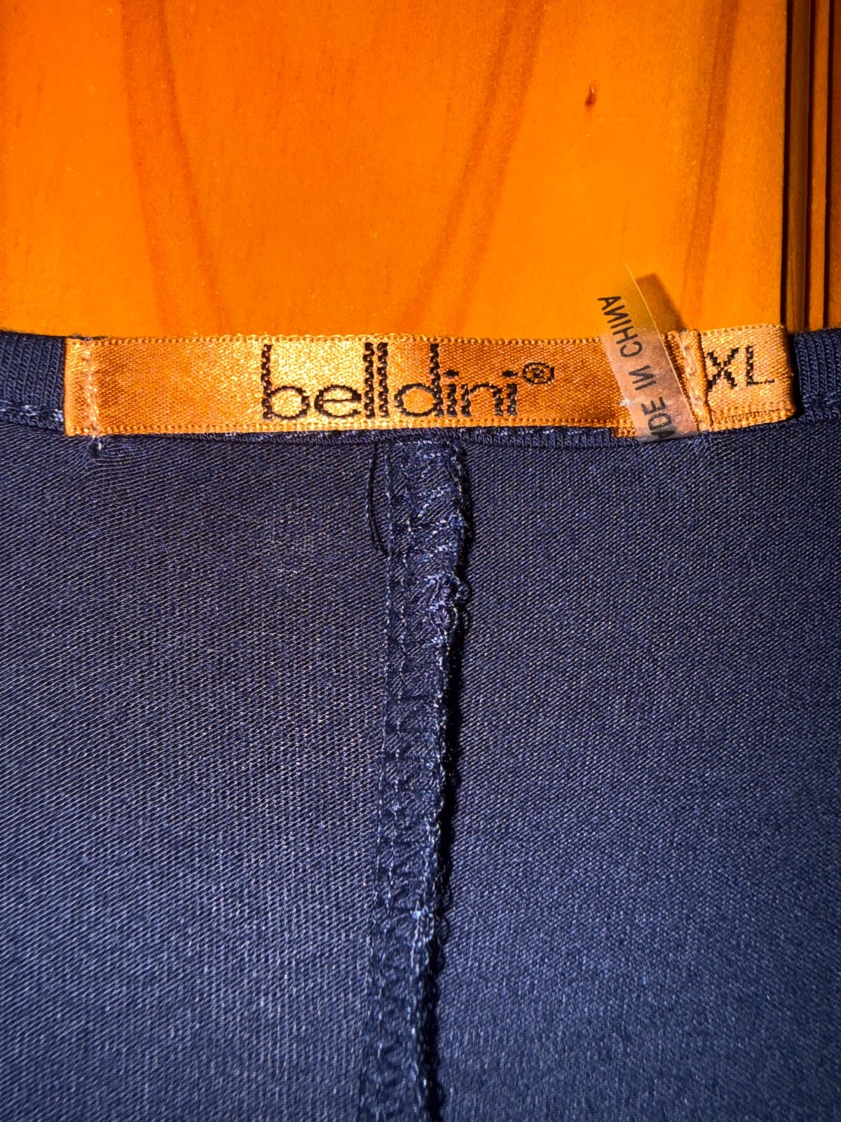 Belldini Blue top with open shoulder sleeves and rhinestone studded Size XL