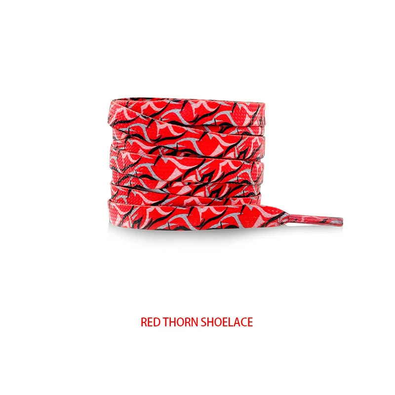 Flat Shoelaces for Sneakers Thorn Pattern Shoelace Colorful Clot Personalized Sp