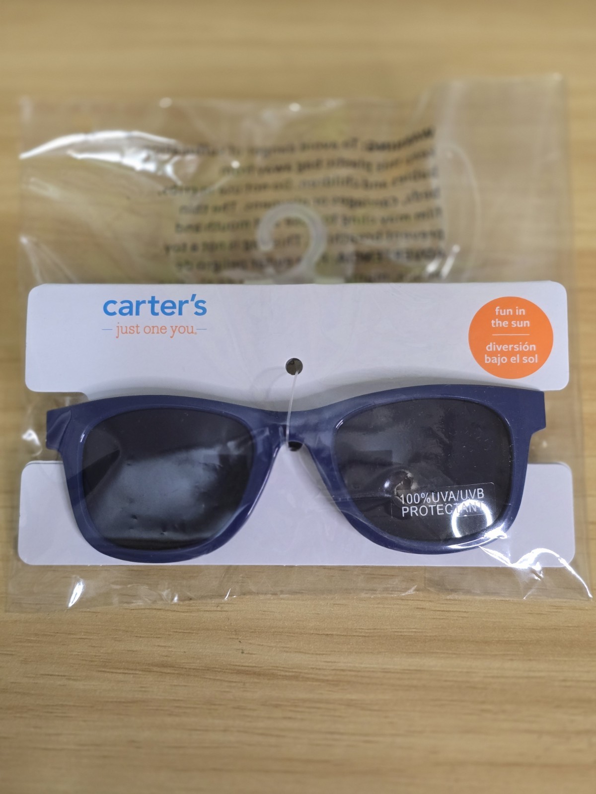 Carter’s Boys Square Sunglasses Blue Frame Gray Tinted UVA/UVB Full Rim