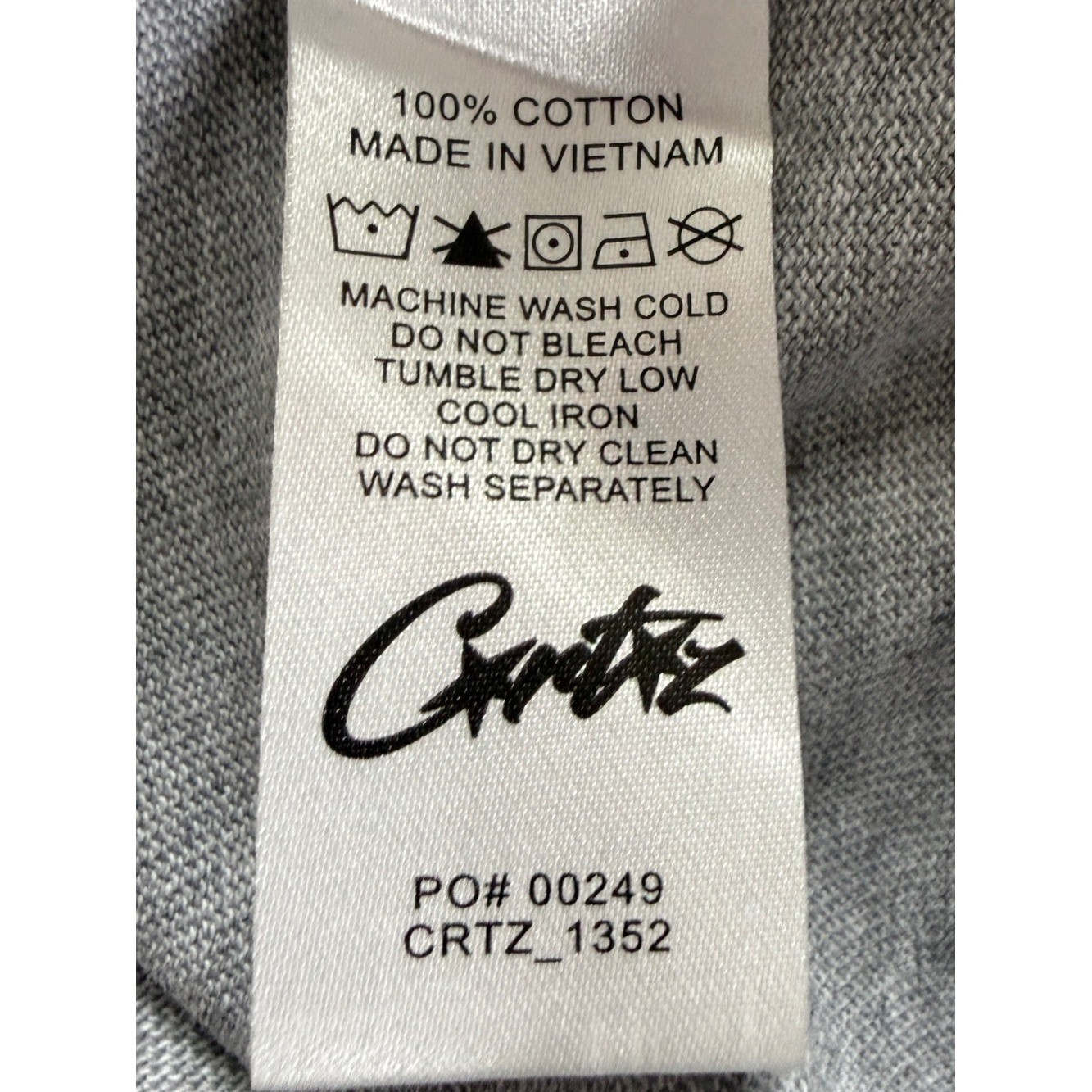 CORTEIZ Royale Heavyweight Long Sleeve T Shirt Heather Gray Size XXL