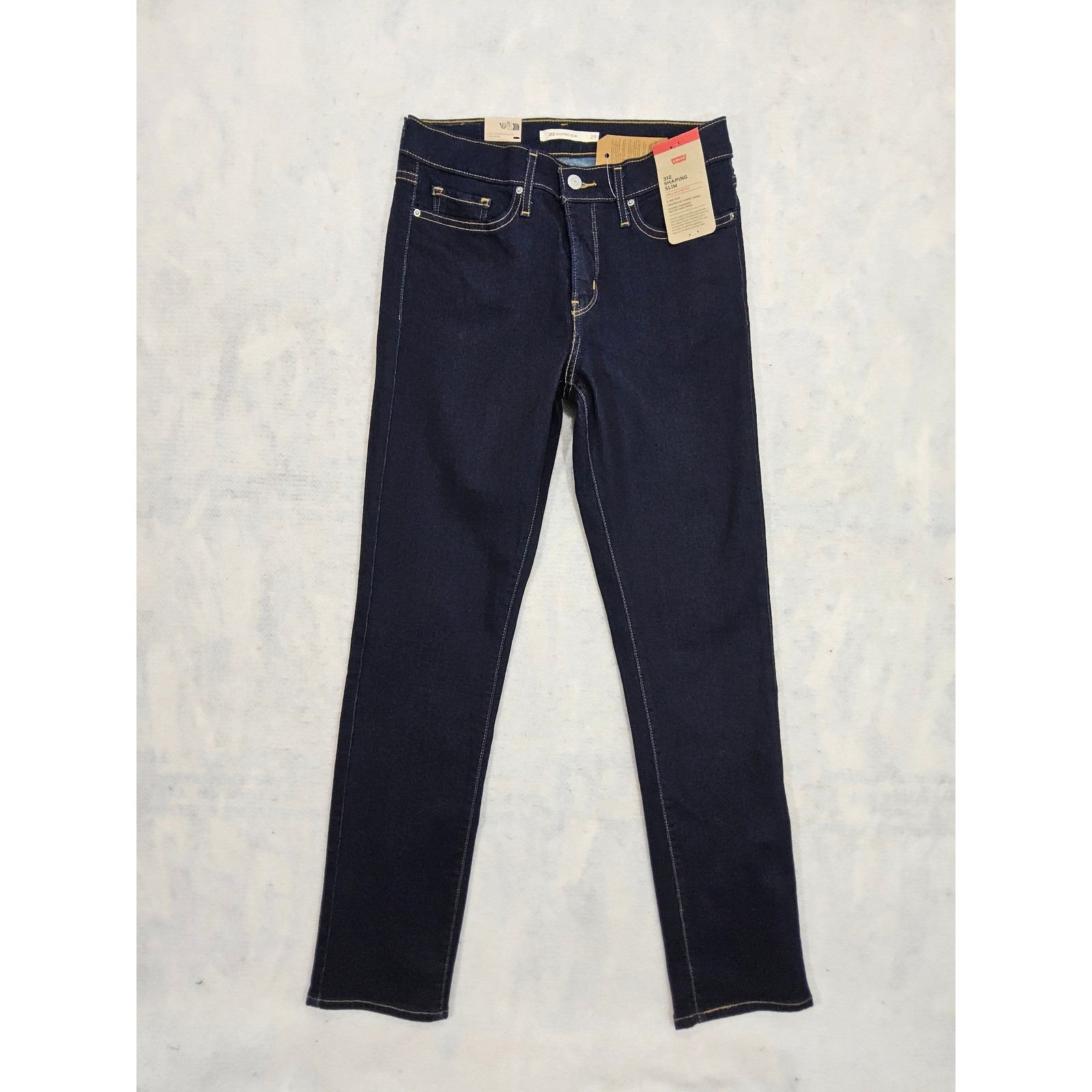 Levis 312 Shaping Jeans Womens 29 X 29 NEW Whisker Slim Leg Tapered Dark Blue