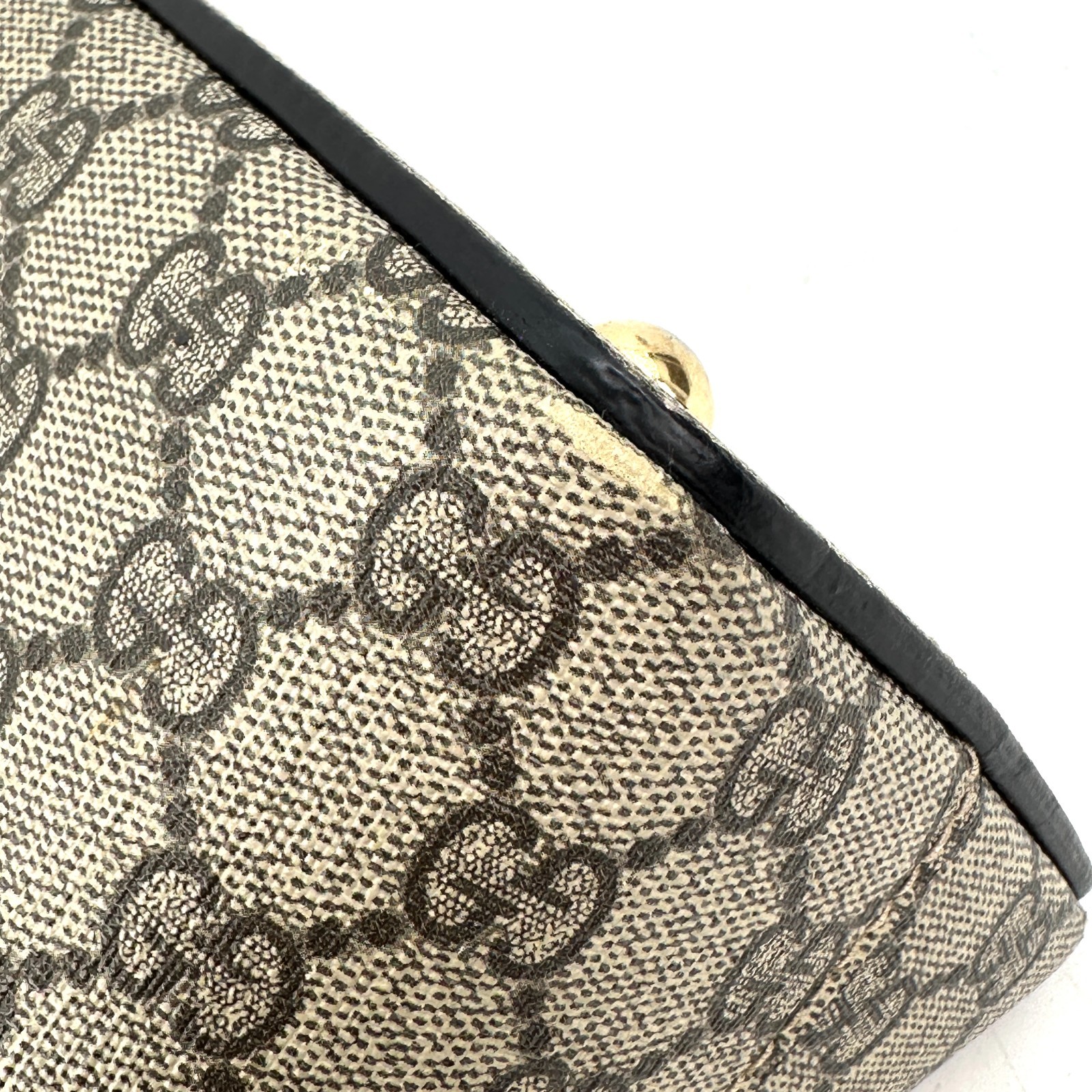 Gucci GG Supreme Monogram 2 Way Purse Bag Tote Pink