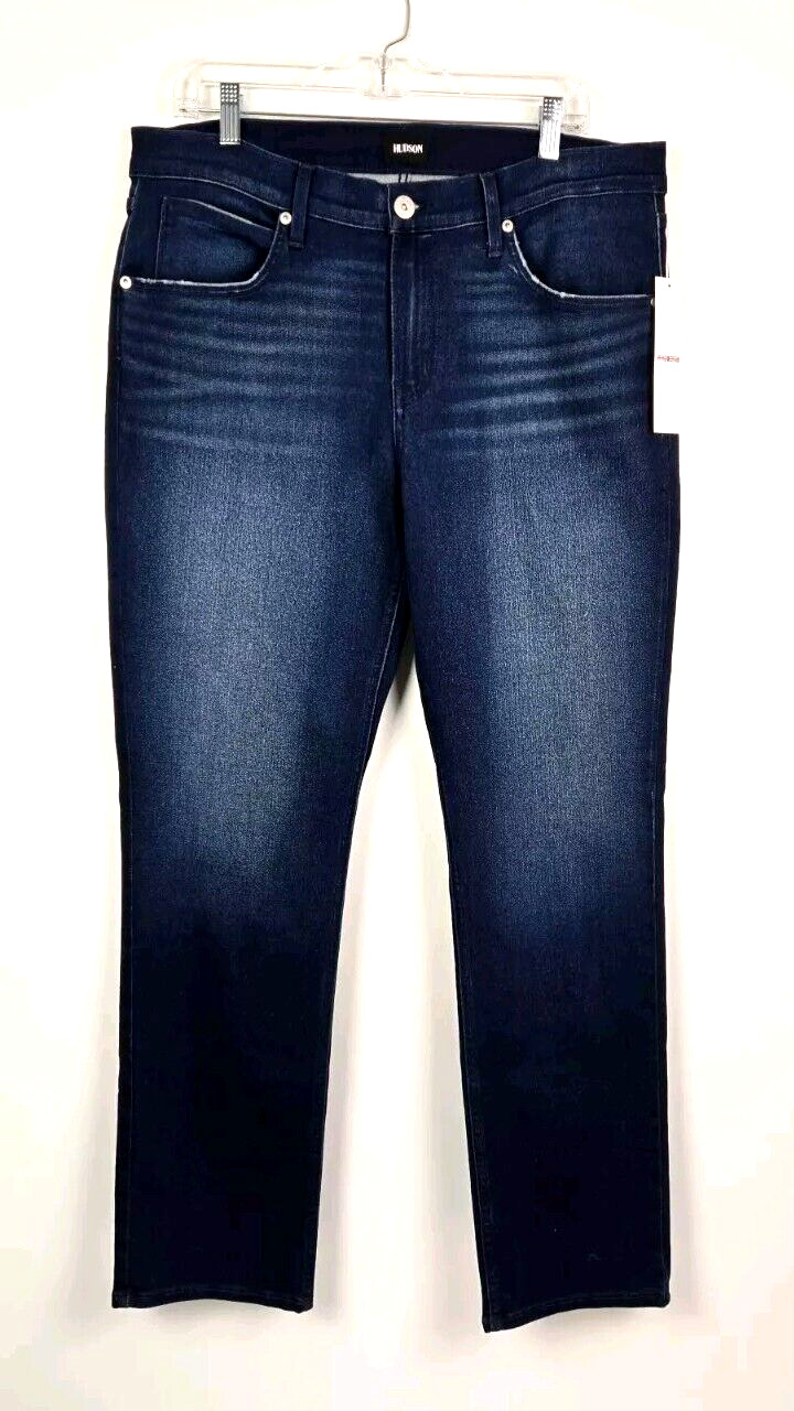 HUDSON Blake Slim Straight Zip Fly Denim Jeans Blue Size 34 X 32 Men’s NWT