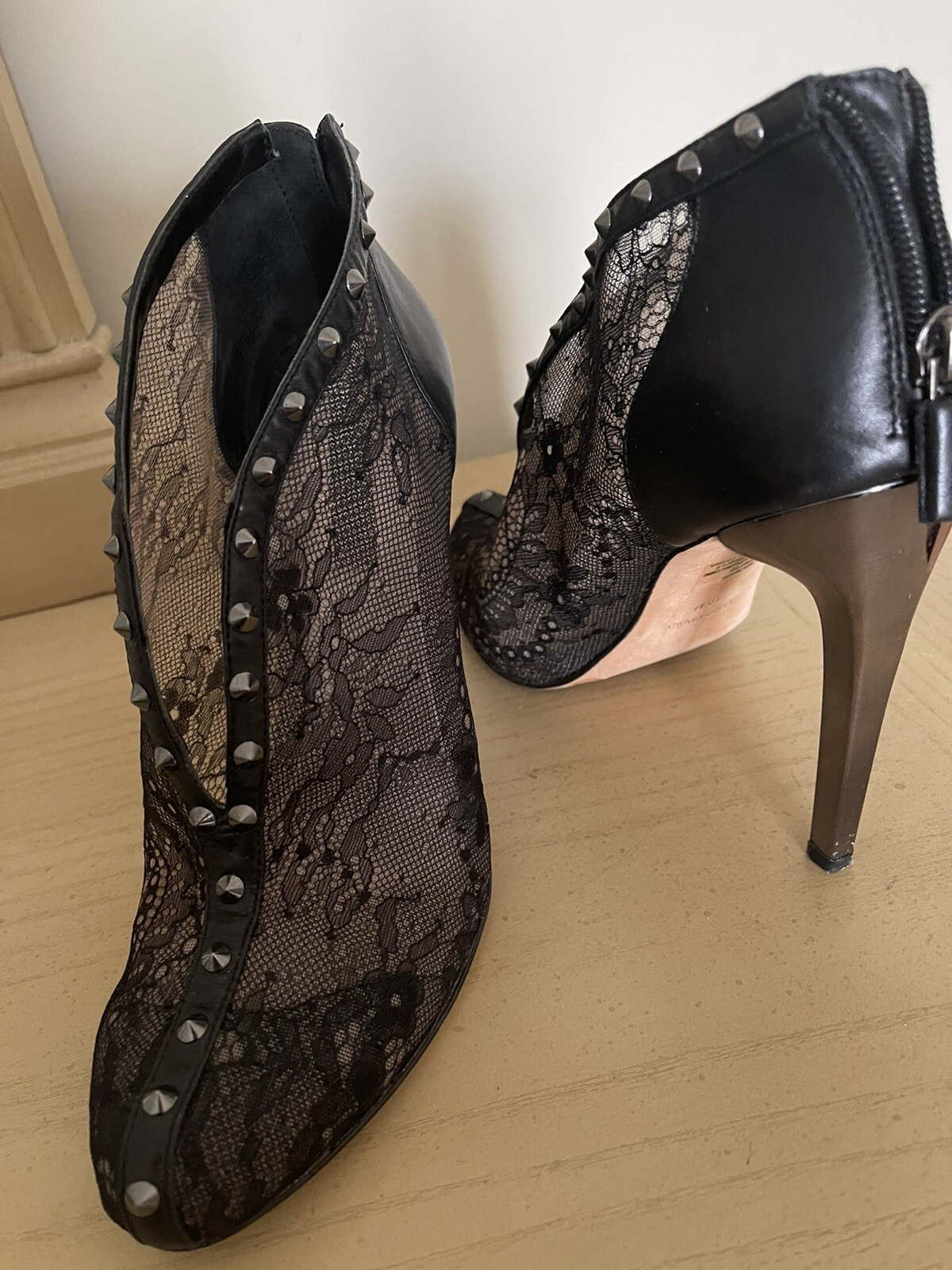 BCBG Maxazria Whim Studded Lace Booties