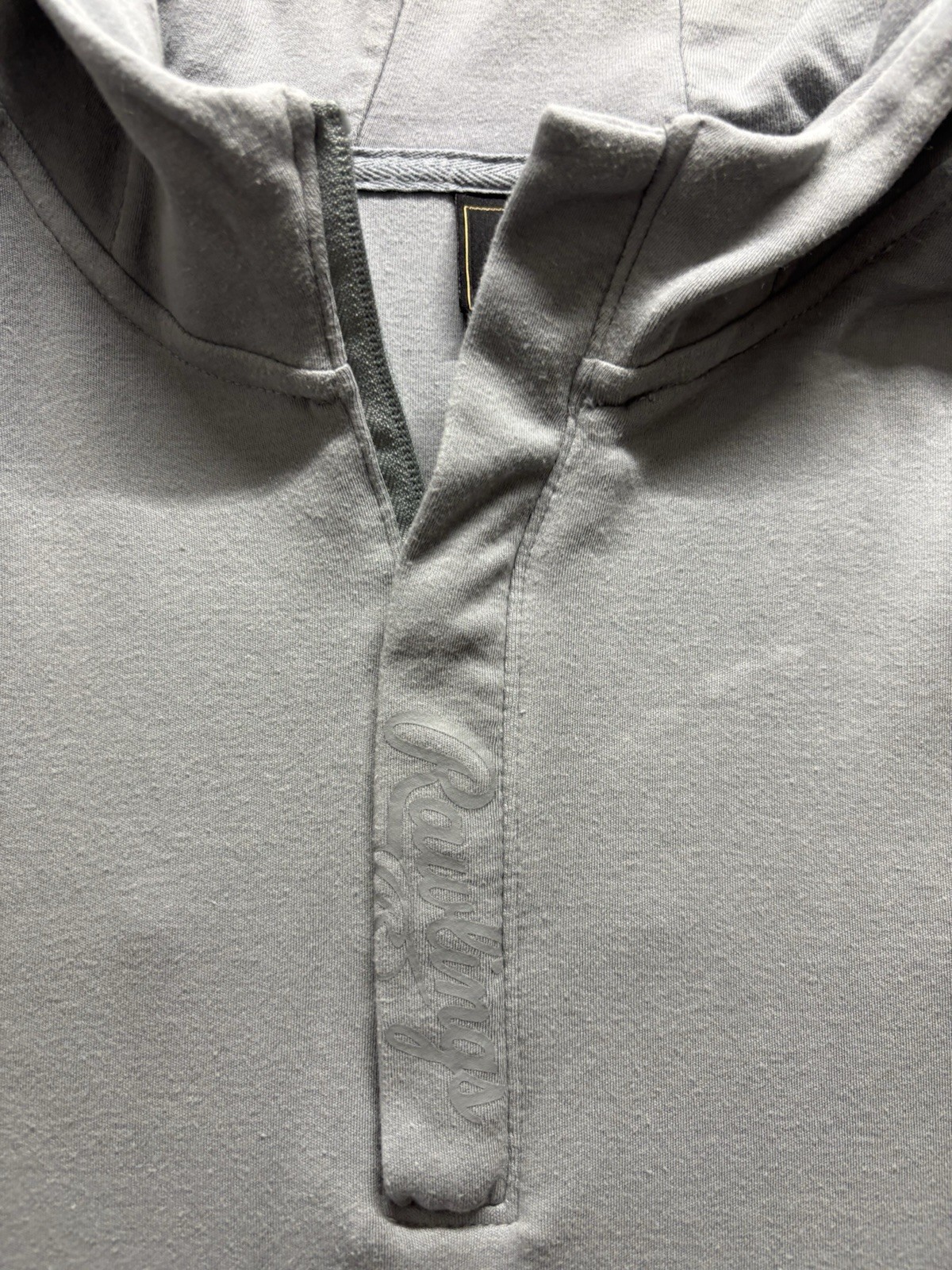 Rawlings Short Sleeve Hoodie Mens LARGE Gray Athletic Shirt – Baseball ⚾️