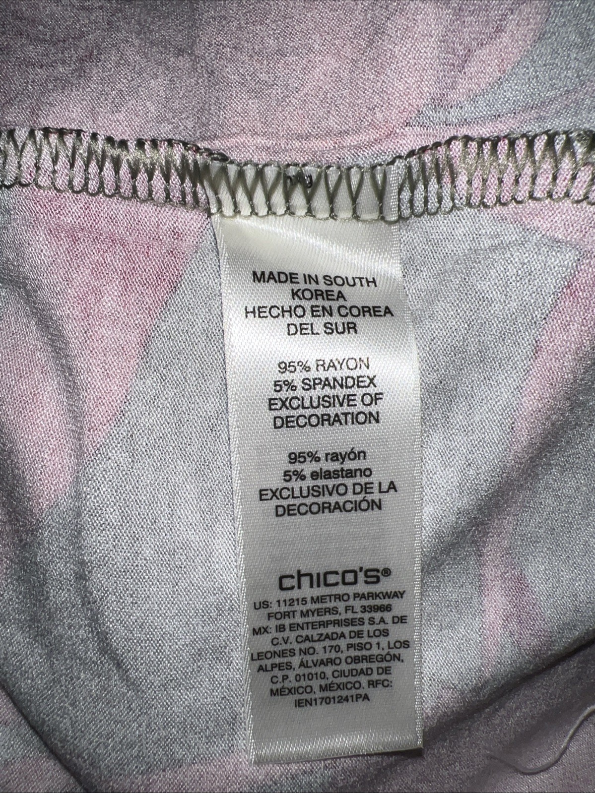 NWT Chico’s Olive Green/Pink Floral Knit Top Long Sleeve Size XXL V-Neck