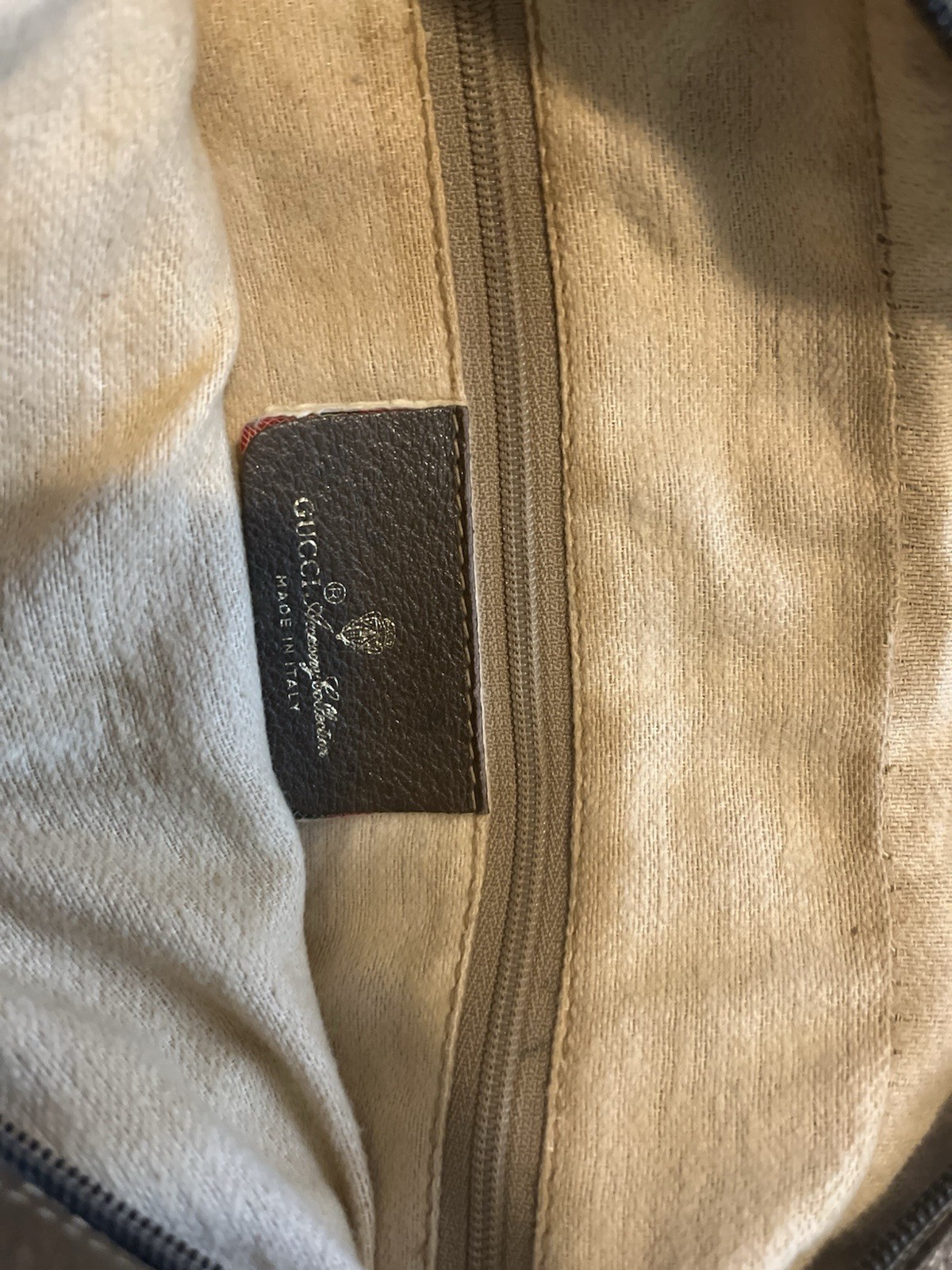 GUCCI GG Ophidia Sherry Web 1970 Canvas Camera Bag Beige PVC (SEE DESCRIPTION )