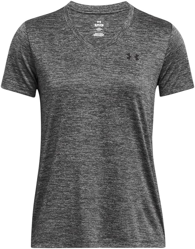 Under Armour Women’s Tech Twist Short Sleeve V Neck COLOR CASTLEROCK SIZE XL