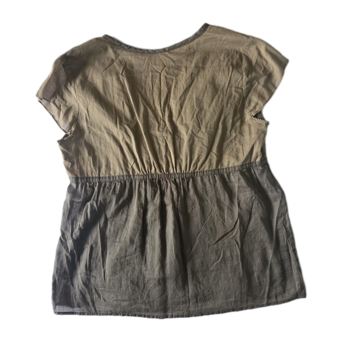 Axcess Liz Claiborne XL Boho Cottagecore Embroidered Babydoll Peasant Top