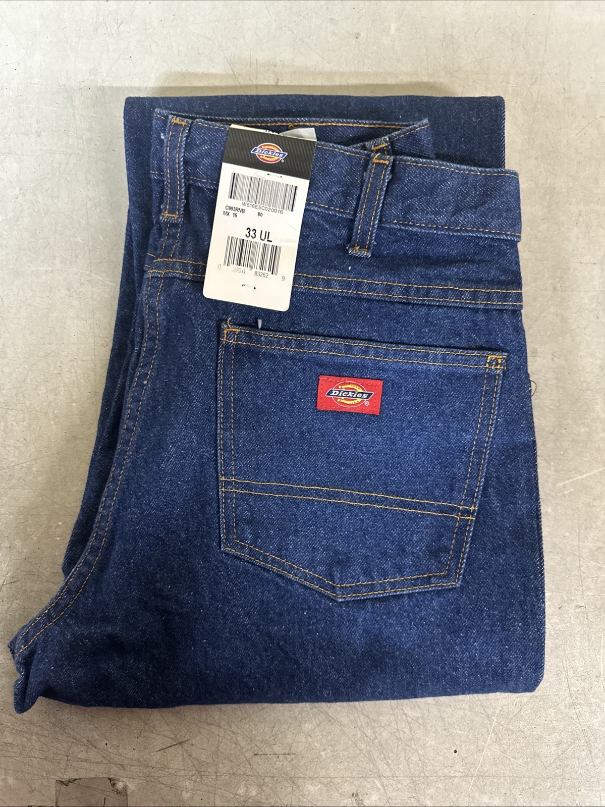 NEW Dickies Work Jean Size: 33UL PN: C993RNB