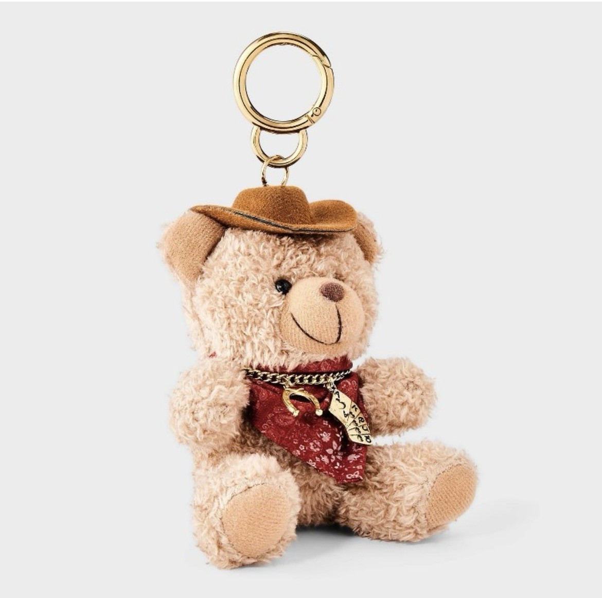 Target Universal Thread Cowboy Teddy Bear Bag Charm Keychain Accessory Popular
