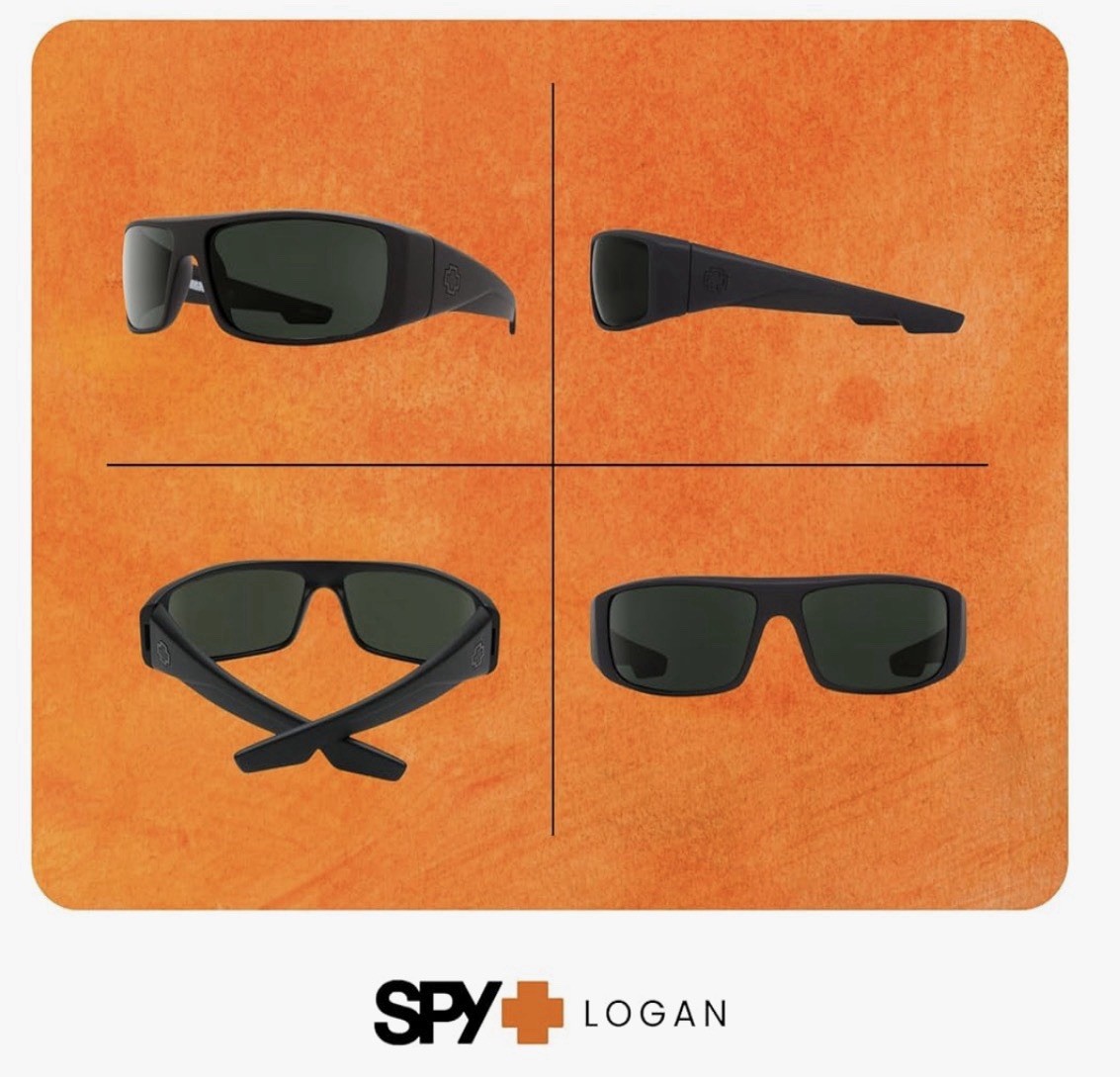 ** Authentic*** Spy Optics Logan Sunglasses Polarized Soft Matte Black Frame