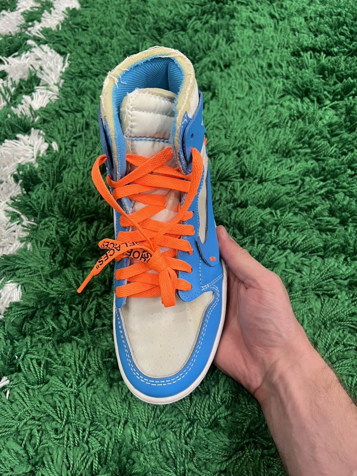 Jordan 1 High Off-White University Blue Size 6M/7.5W Used | SHIPS FAST