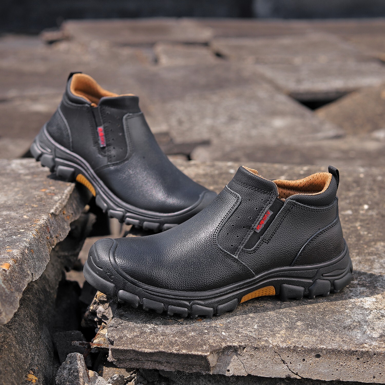 Steel toe shoes for Men New Composite toe work boot Anti-slip Welder Boots