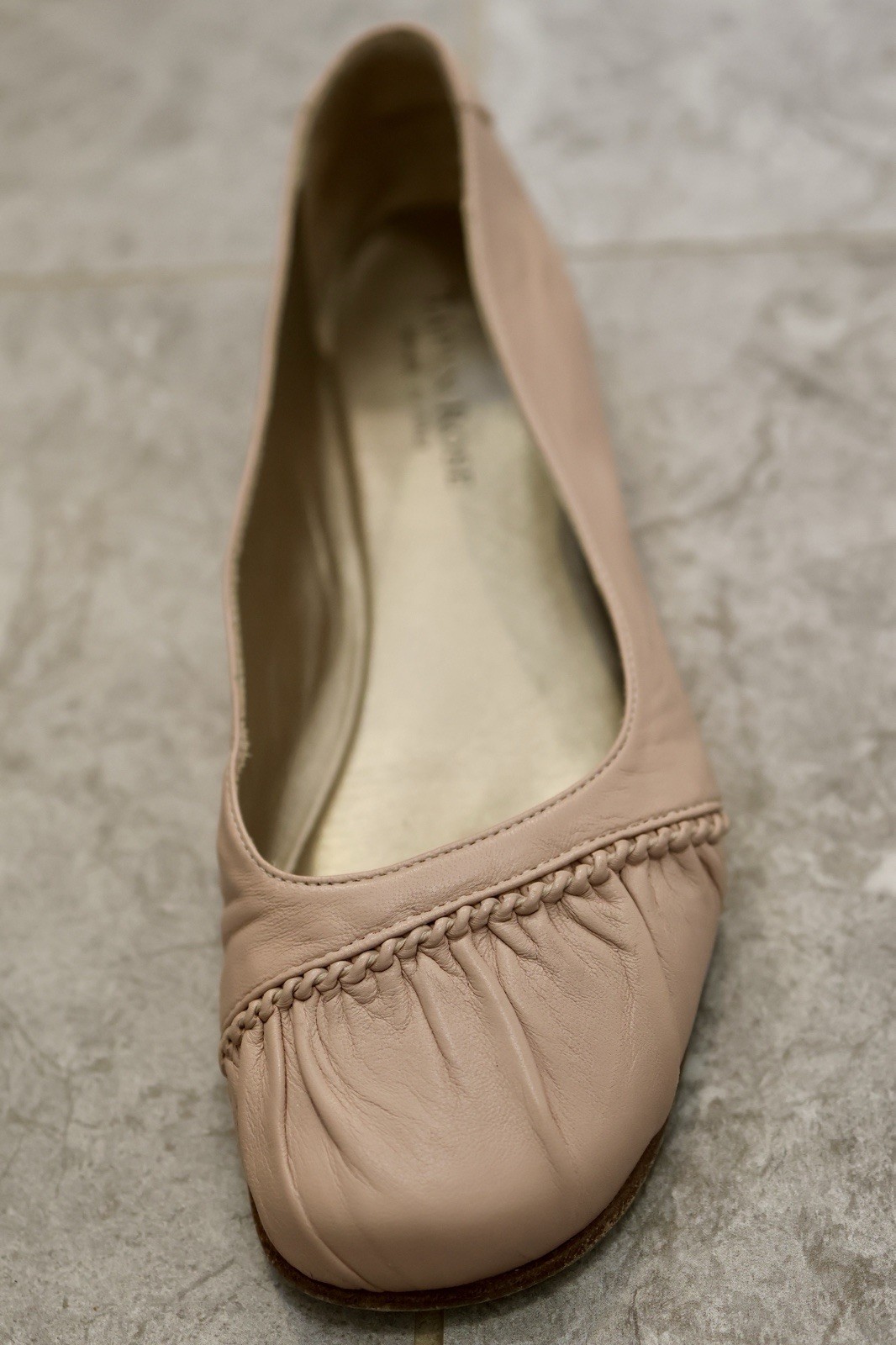 Taryn Rose Brina leather flats size 37 carnation pink