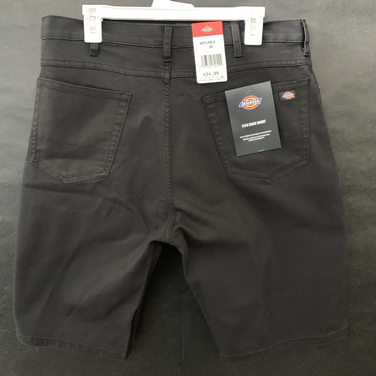PICK SIZE – Dickies P420309 Mens Black Flex Duck Shorts – 11” Inseam