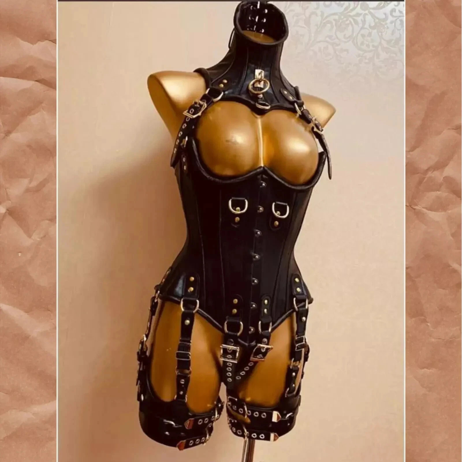 Padded Strait jacket, women Body Bondage BDSM Women Stylish Leather