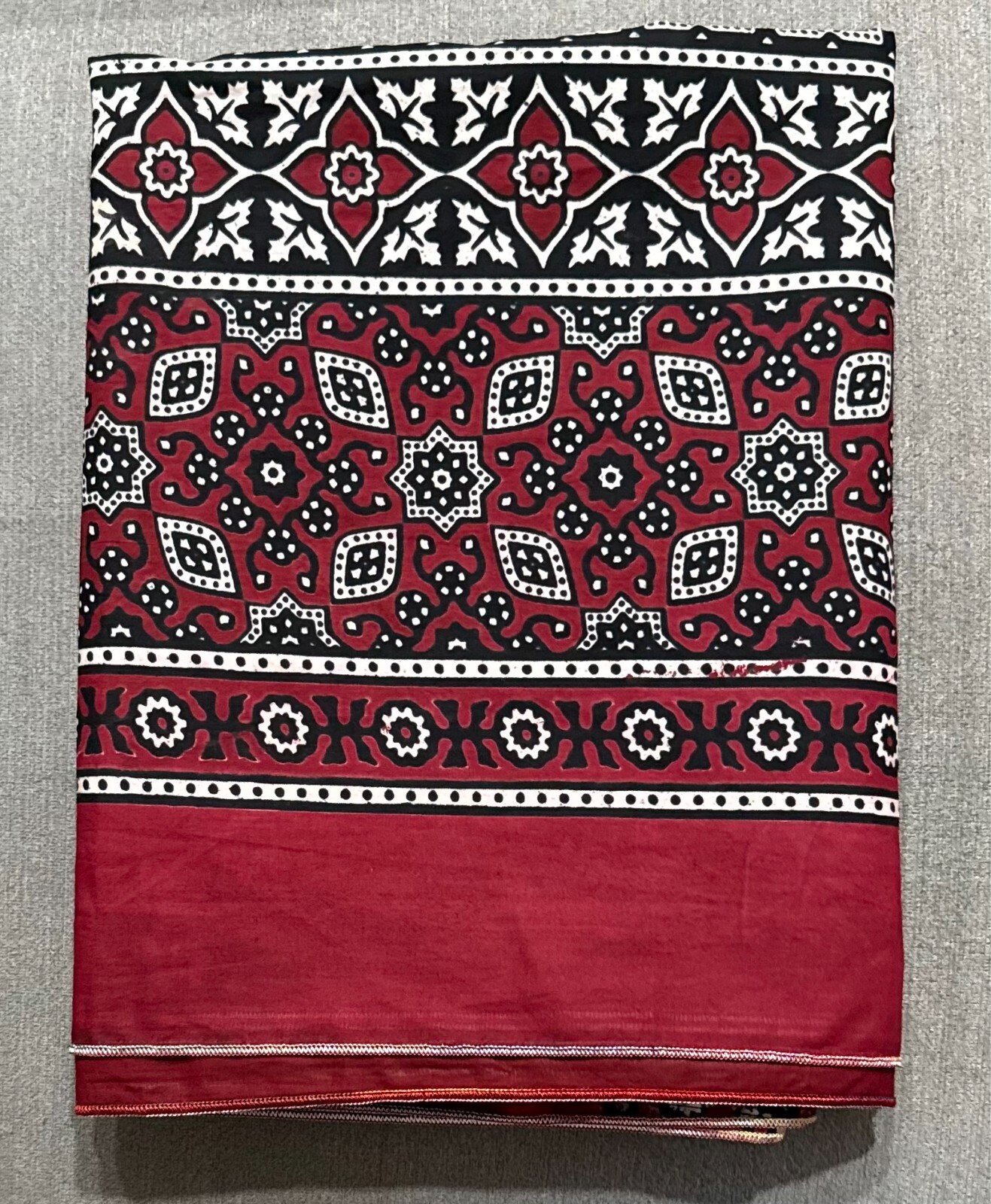 Sindhi Ajrak Traditional Pakistan & Rajasthan India US Seller Multicolor 42″X78″