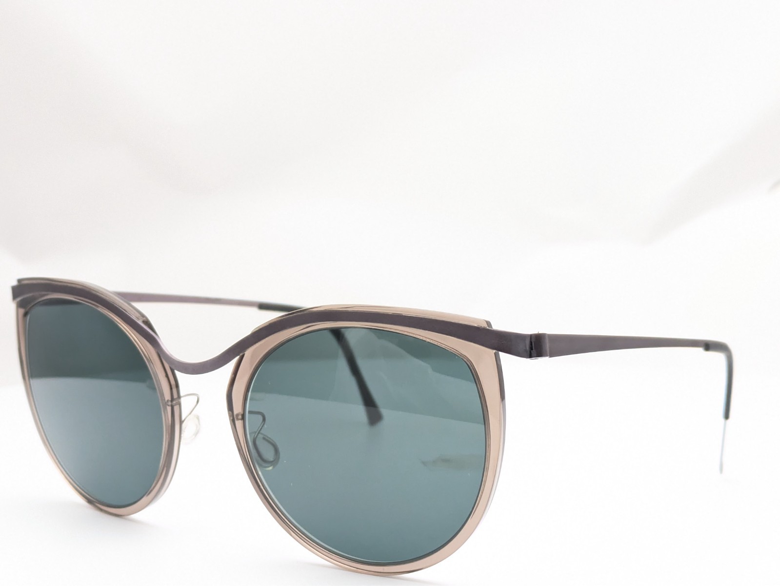 Lindberg Sunglasses 8601 U14 Cateye Purple Frames w/ Green Lenses Women’s 54mm