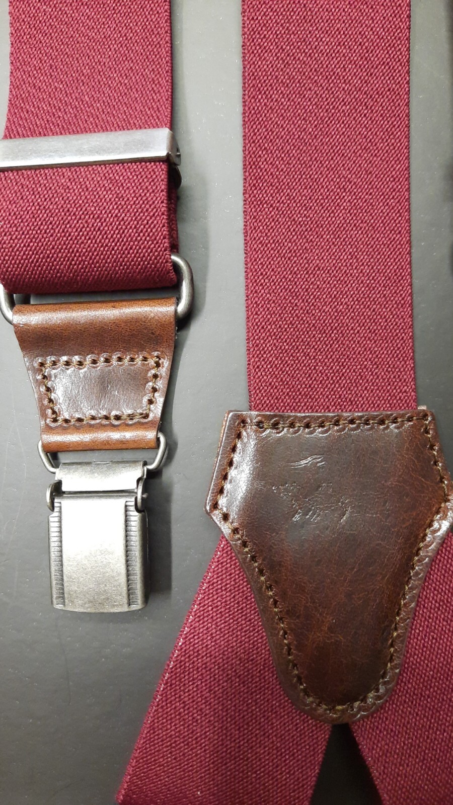 36mm Solid Color Edge Brace with Leather Inserts – 100% Made in Italy