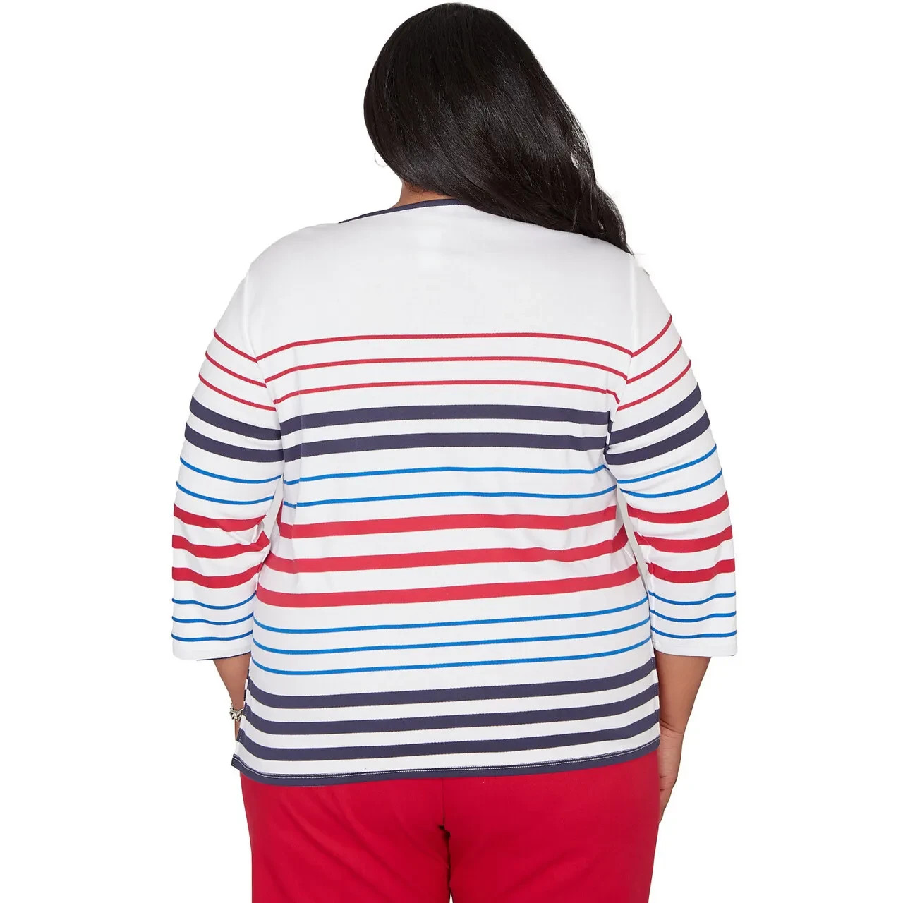 ALFRED DUNNER PLUS SIZE 3X TOP LADY LIBERTY 2026 STARS & STRIPES AMERICANA TOP