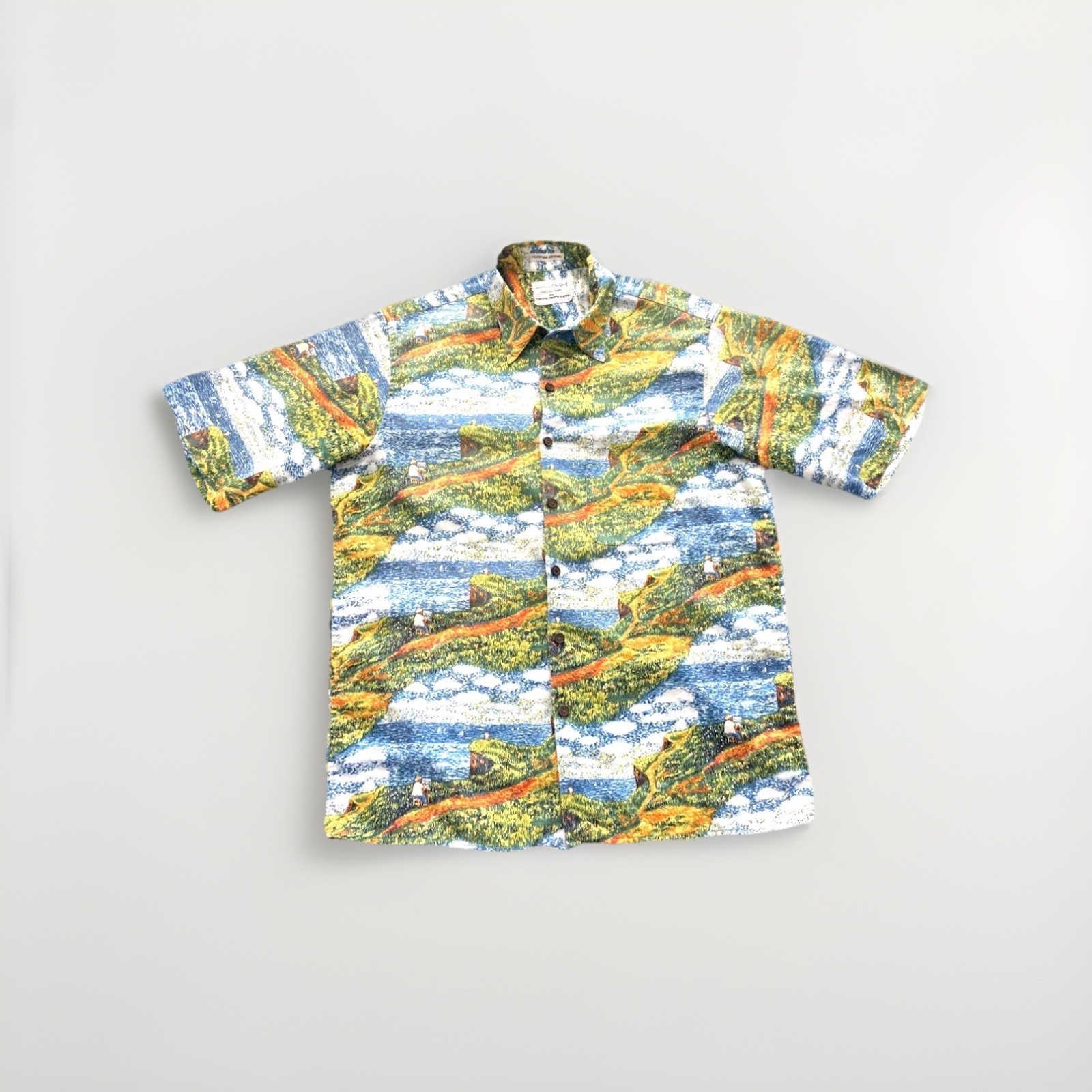 Reyn Spooner Guy Buffet Collaboration Hawaiian Shirt 100% Egyptian Cotton Size M
